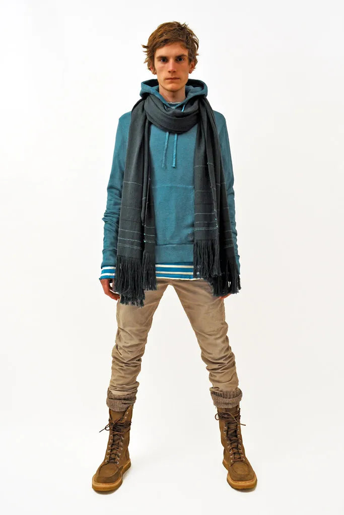 Balmain F/W 2011 Decarnin Turquoise Side Zip Hoodie