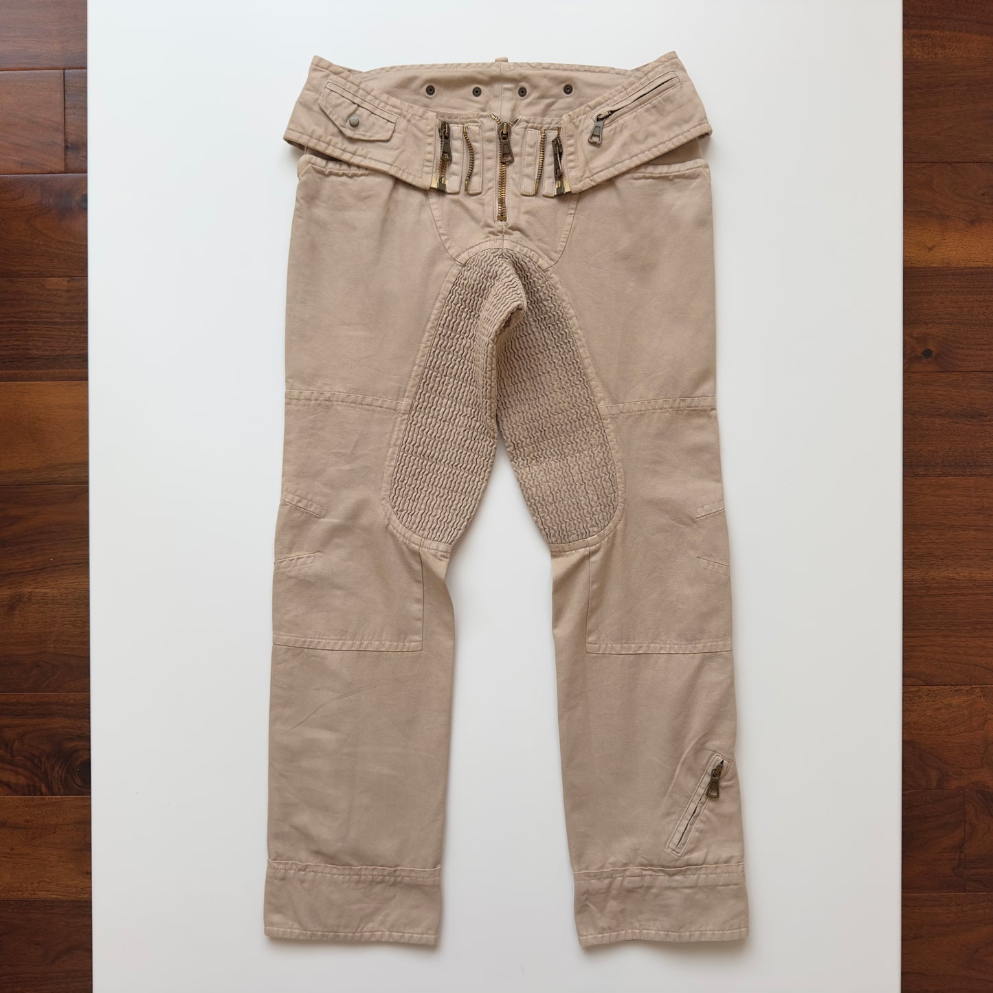 Dsquared2 F/W 2002 Zip-Off Low Rise Moto Pants
