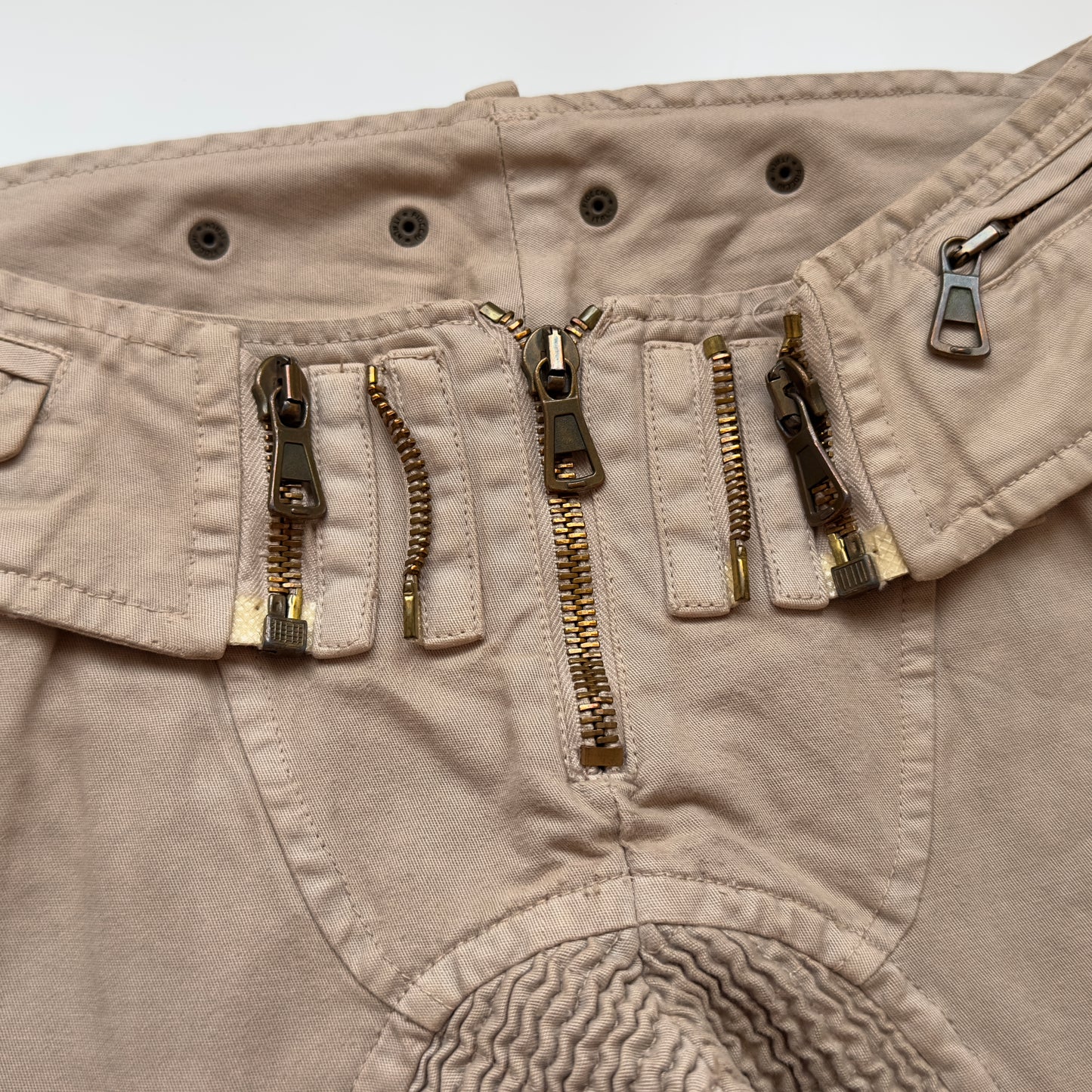 Dsquared2 F/W 2002 Zip-Off Low Rise Moto Pants