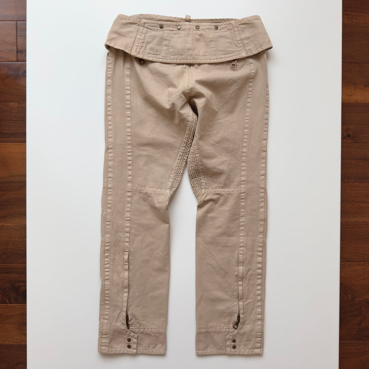 Dsquared2 F/W 2002 Zip-Off Low Rise Moto Pants