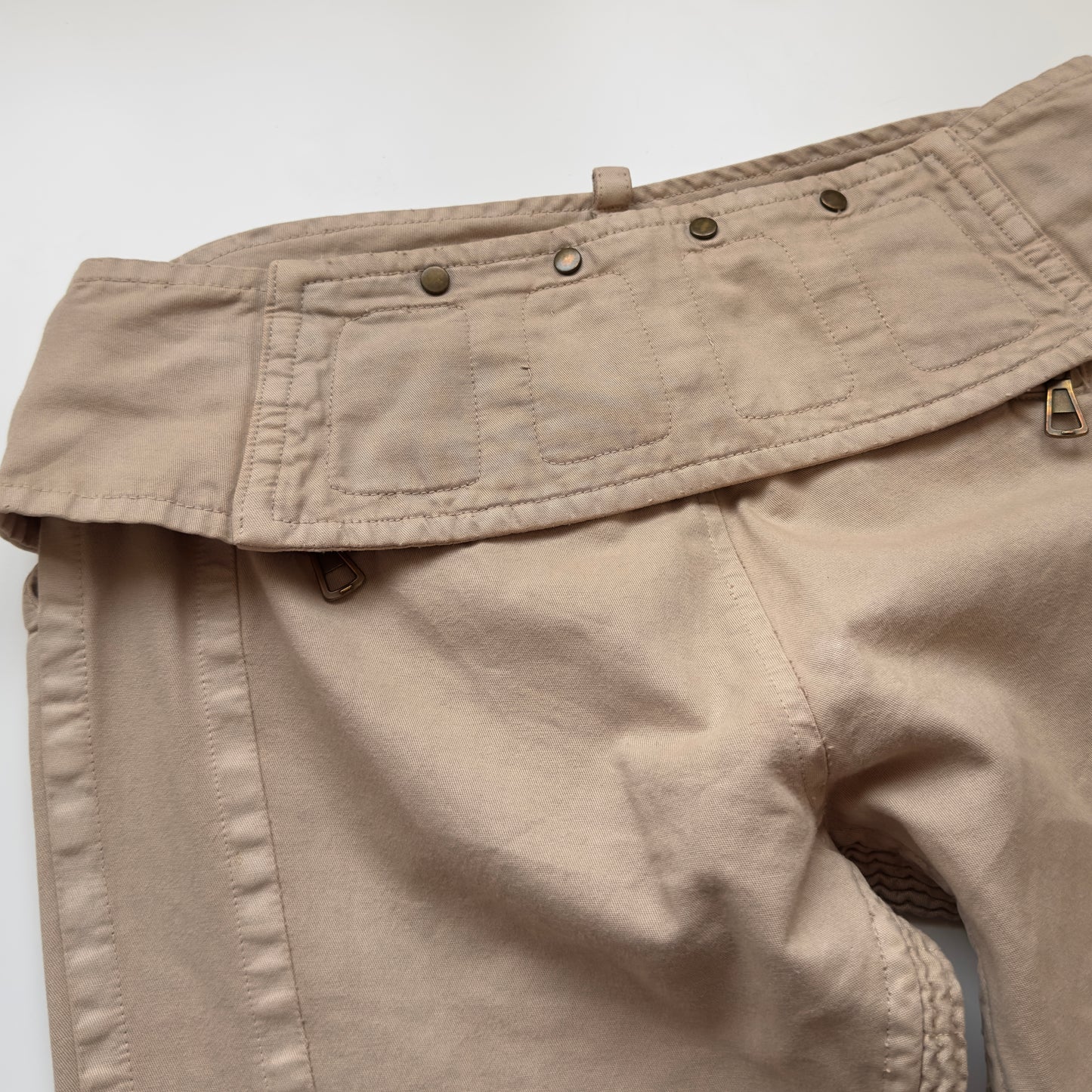 Dsquared2 F/W 2002 Zip-Off Low Rise Moto Pants