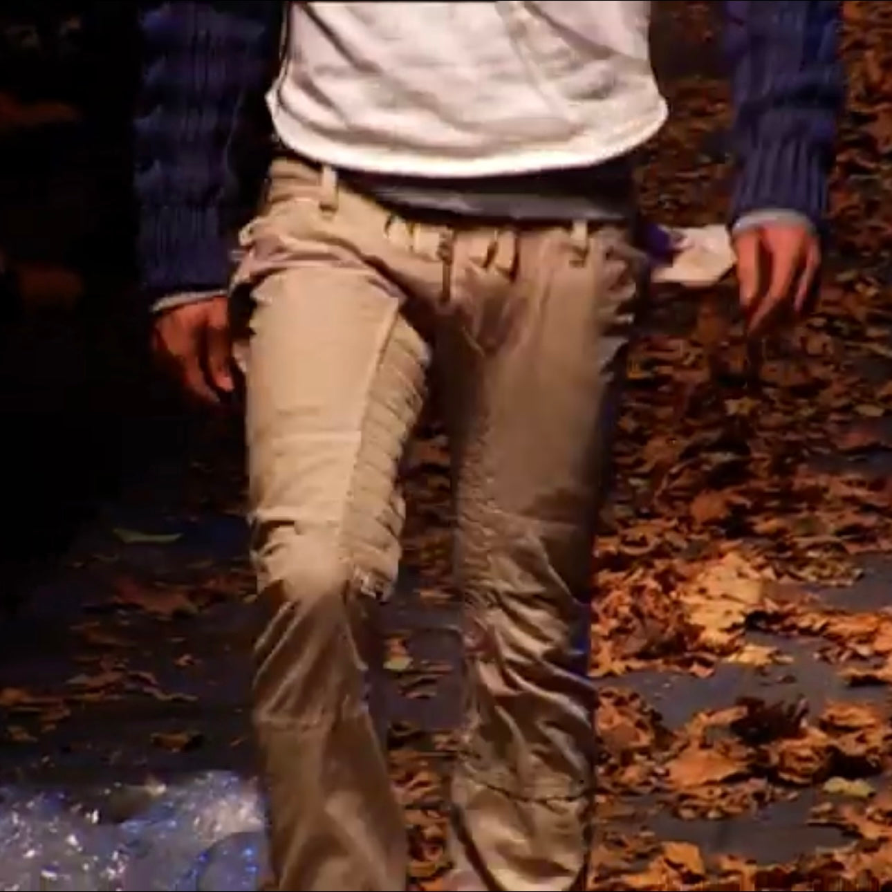 Dsquared2 F/W 2002 Zip-Off Low Rise Moto Pants