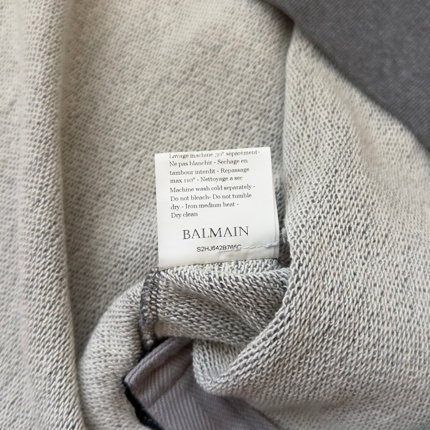 Balmain F/W 2011 Decarnin Grey Side Zip Hoodie