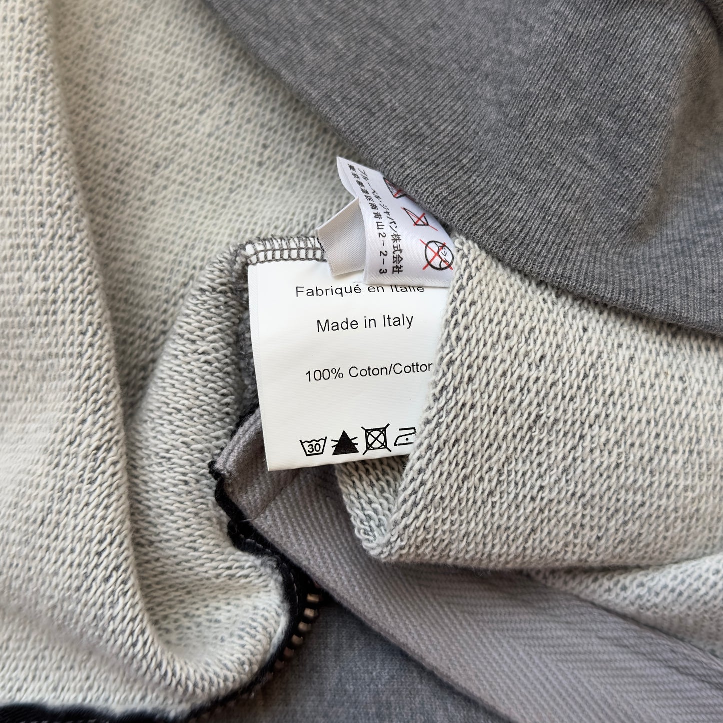 Balmain F/W 2011 Decarnin Grey Side Zip Hoodie
