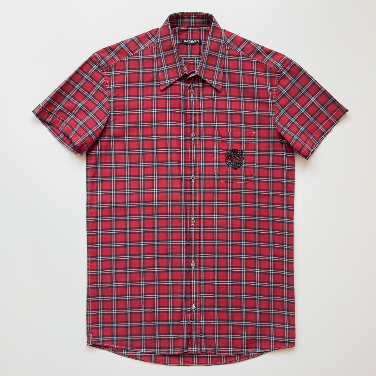 Balmain S/S 2011 Decarnin Short Sleeve Checkered Shirt