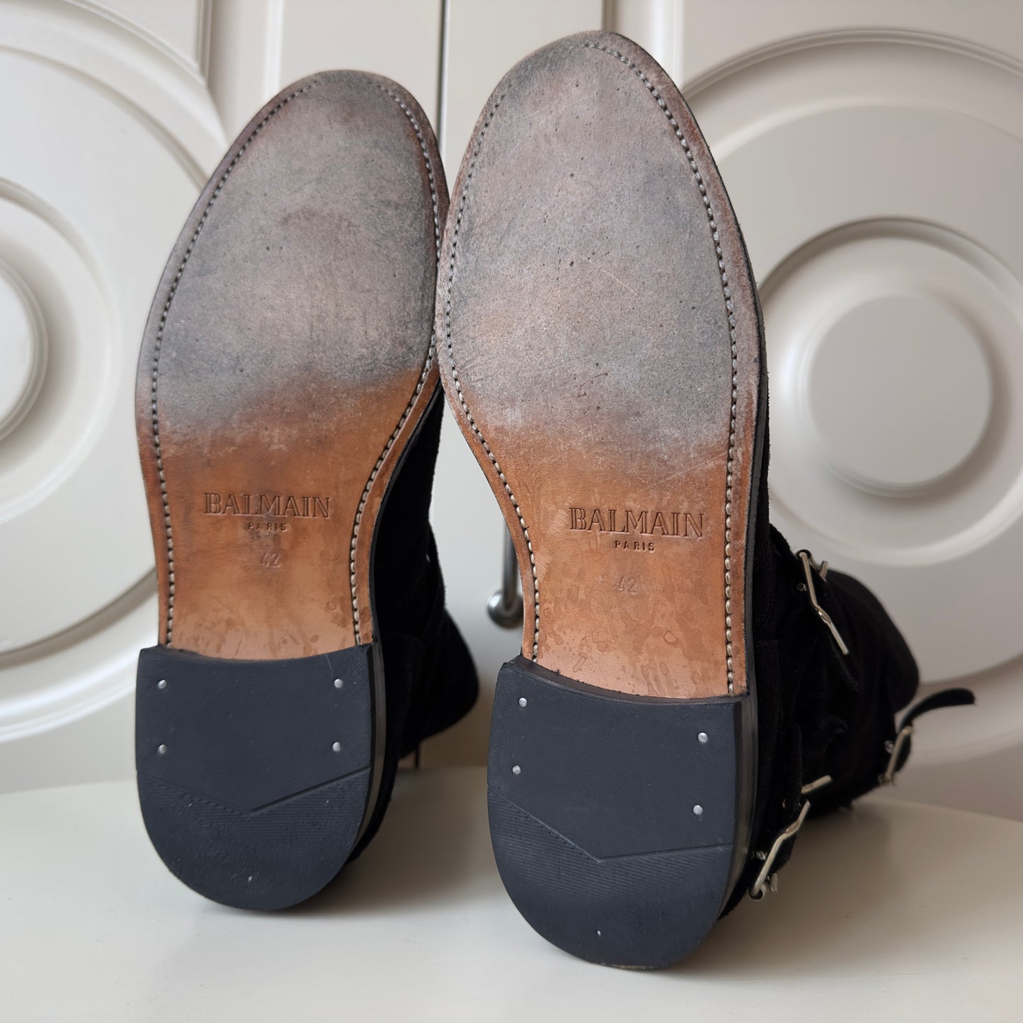 Balmain F/W 2012 Suede Engineer Boots