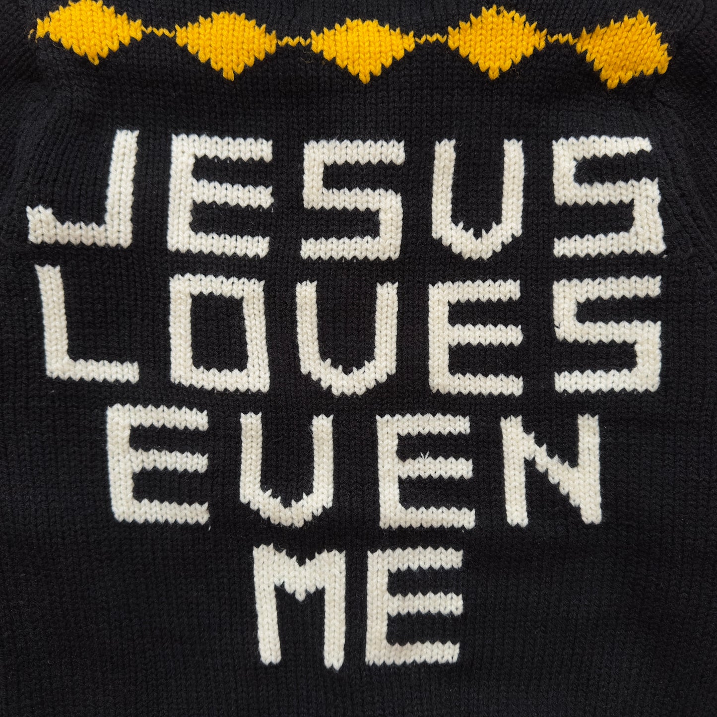 Dsquared2 A/W 2005 “Jesus Loves Even Me” Cowichan Sweater