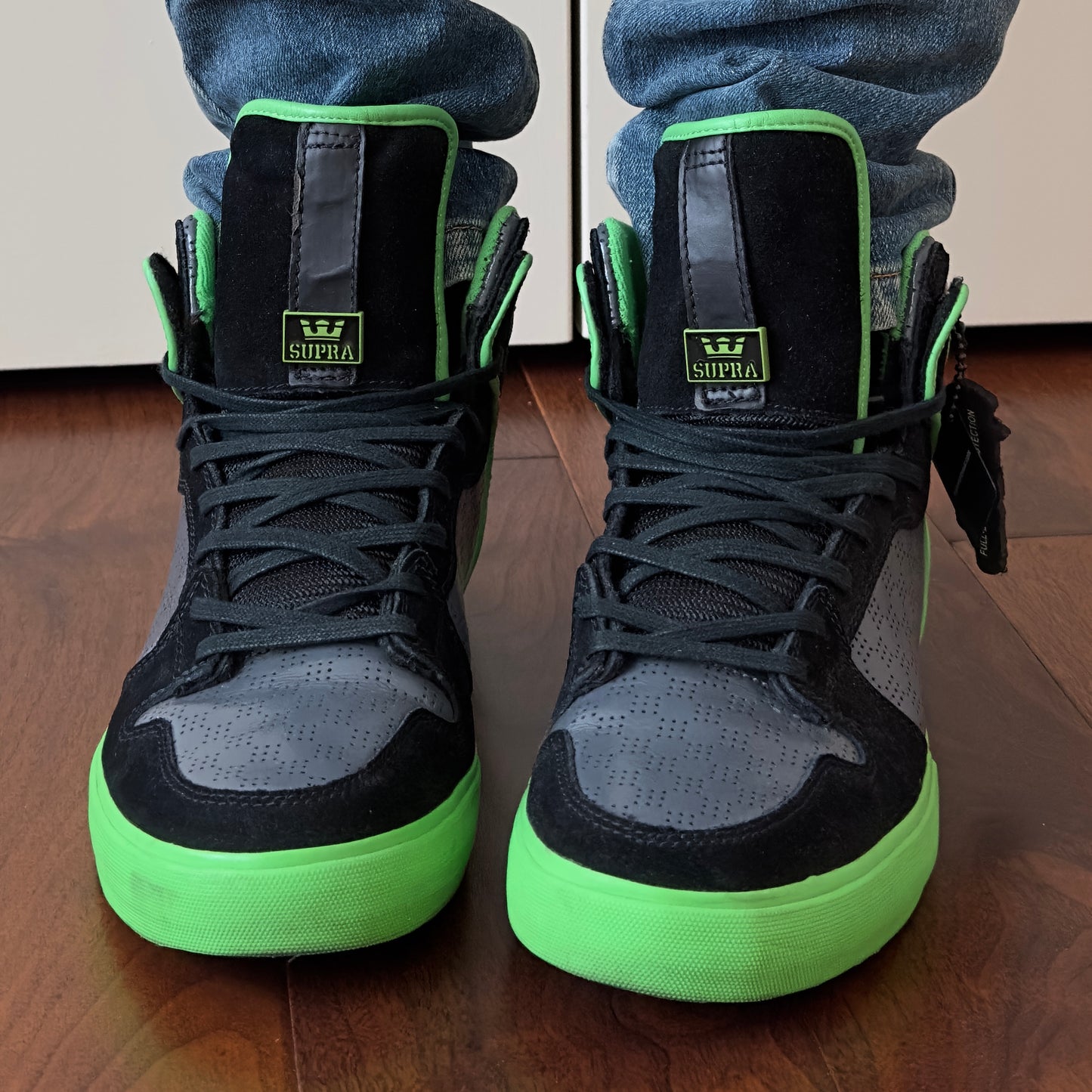 Supra 2009 Vaider Charcoal Green High-Top Sneakers