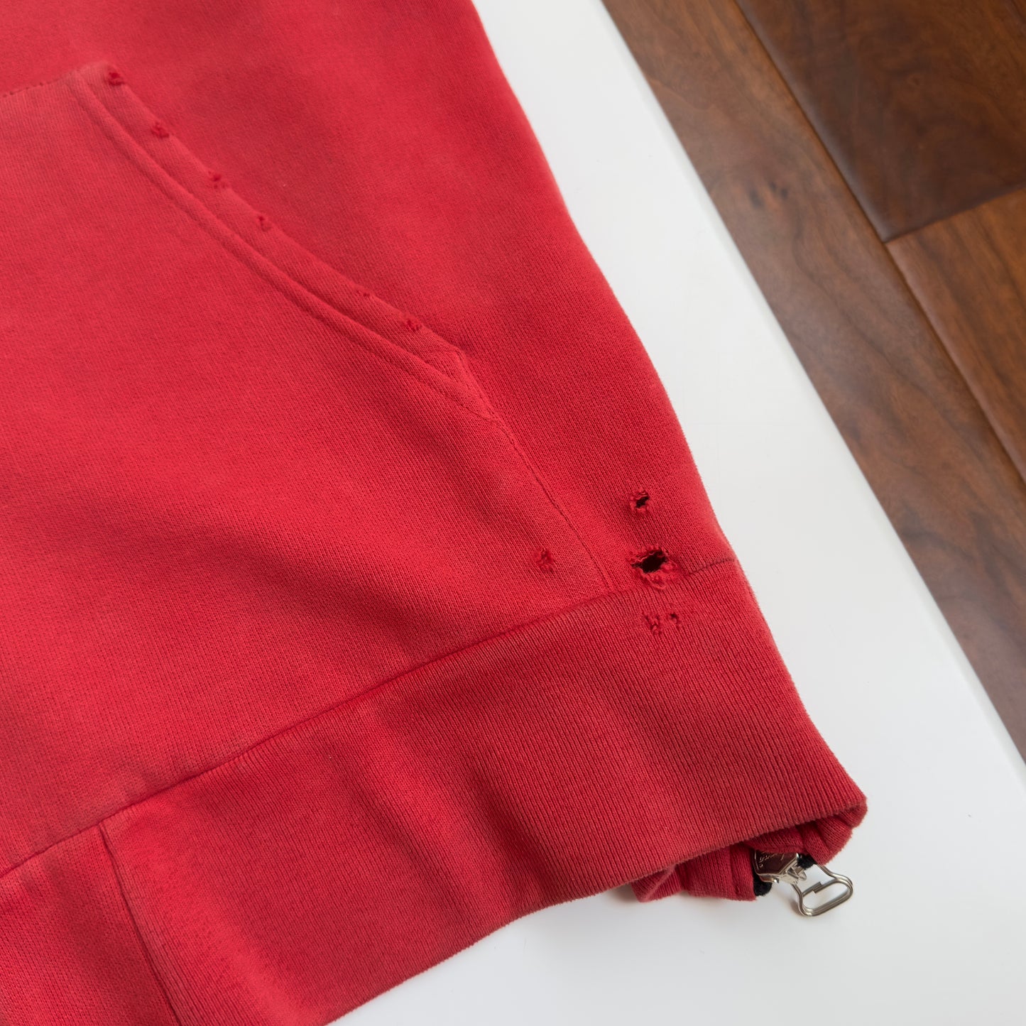 Balmain S/S 2010 Decarnin Distressed Sleeveless Hoodie