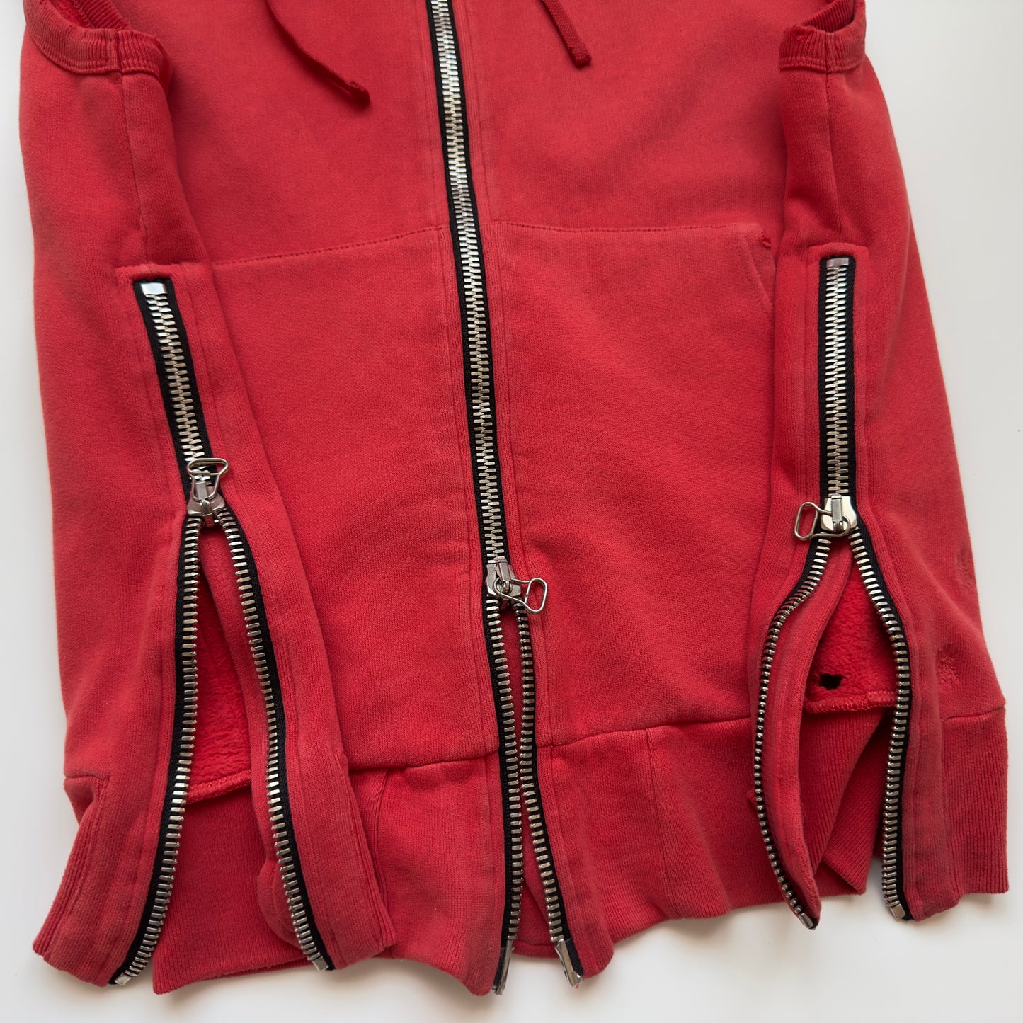 Balmain S/S 2010 Decarnin Distressed Sleeveless Hoodie