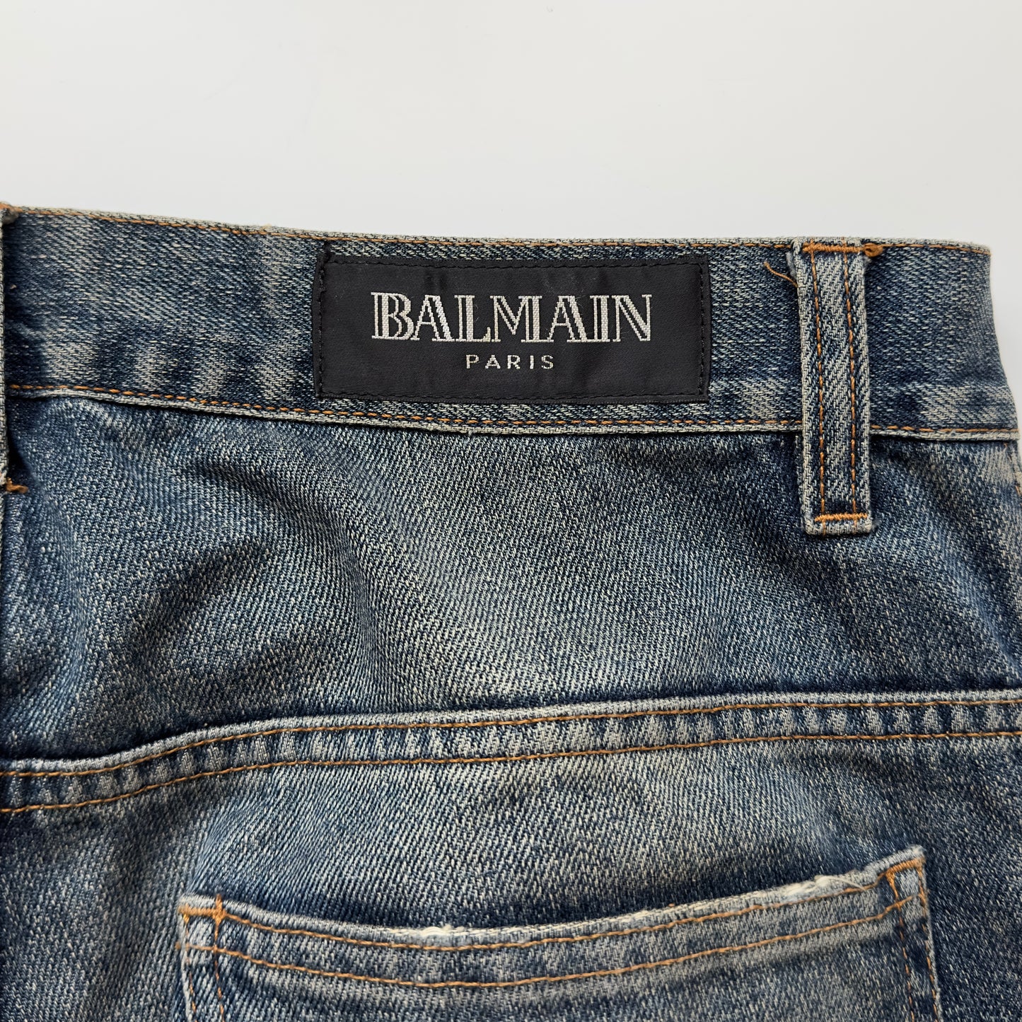 Balmain A/W 2010 Distressed Paint-Splatter Jeans
