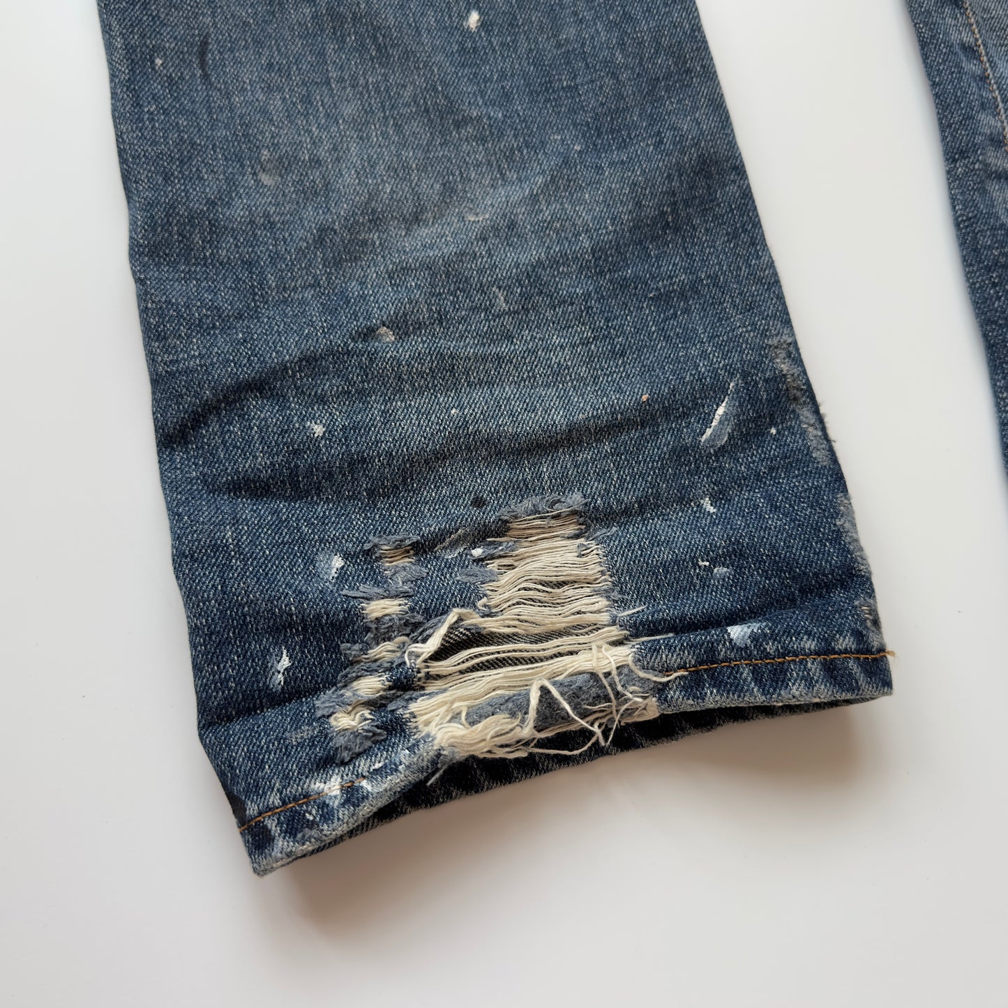 Balmain A/W 2010 Distressed Paint-Splatter Jeans