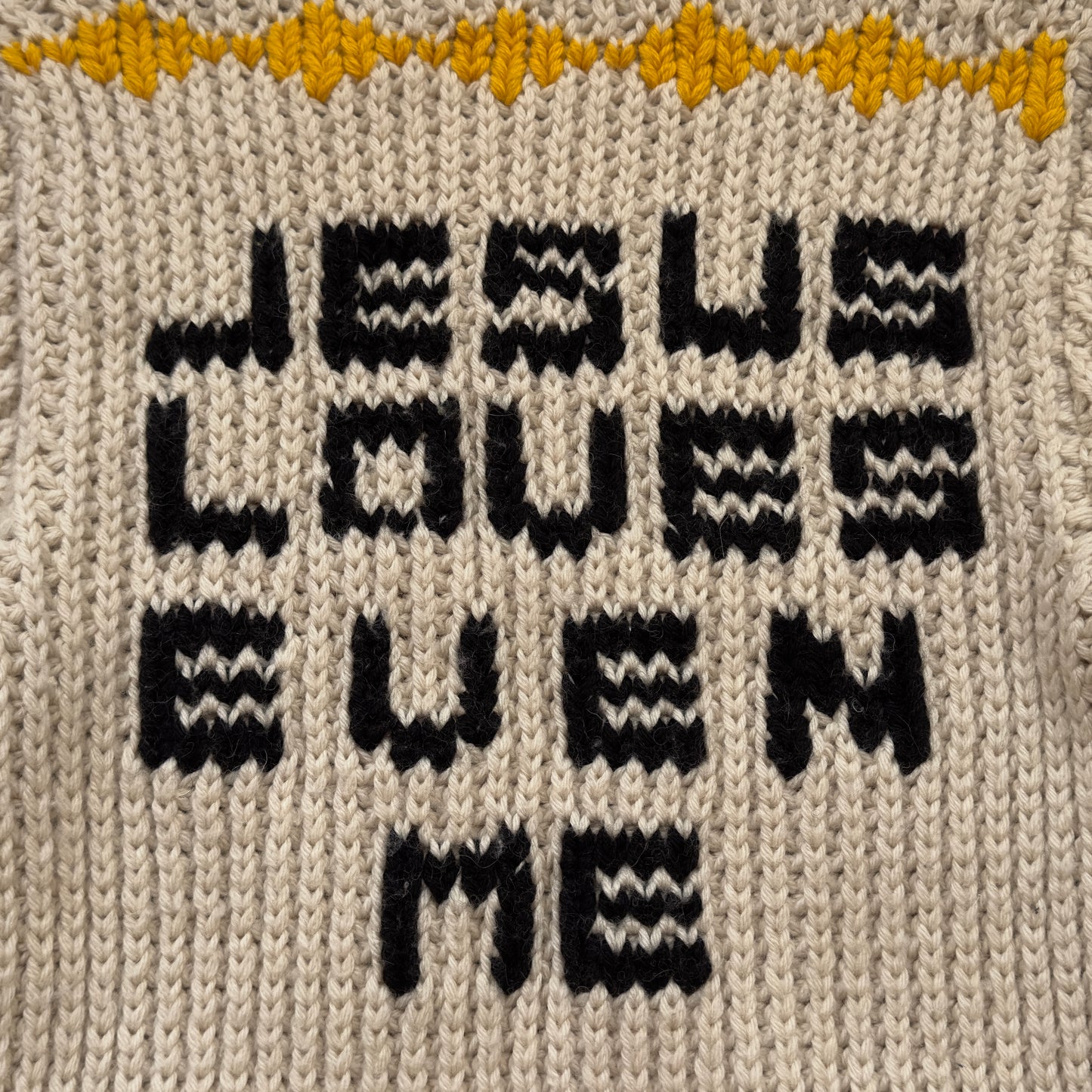 Dsquared2 A/W 2005 “Jesus Loves Even Me” Cowichan Sweater