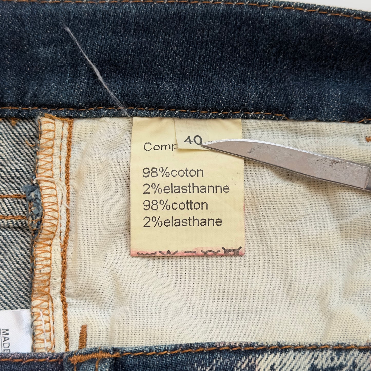 Balmain S/S 2011 Decarnin Striped Flag Bleached Jeans