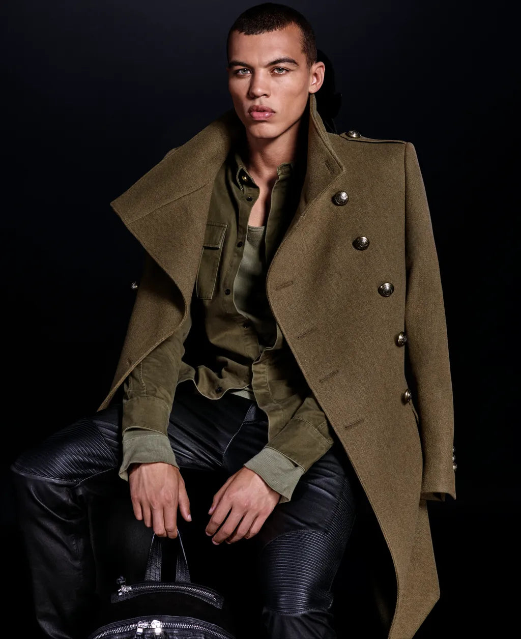 Balmain x H&M 2015 Double-Breasted Military Wool Coat