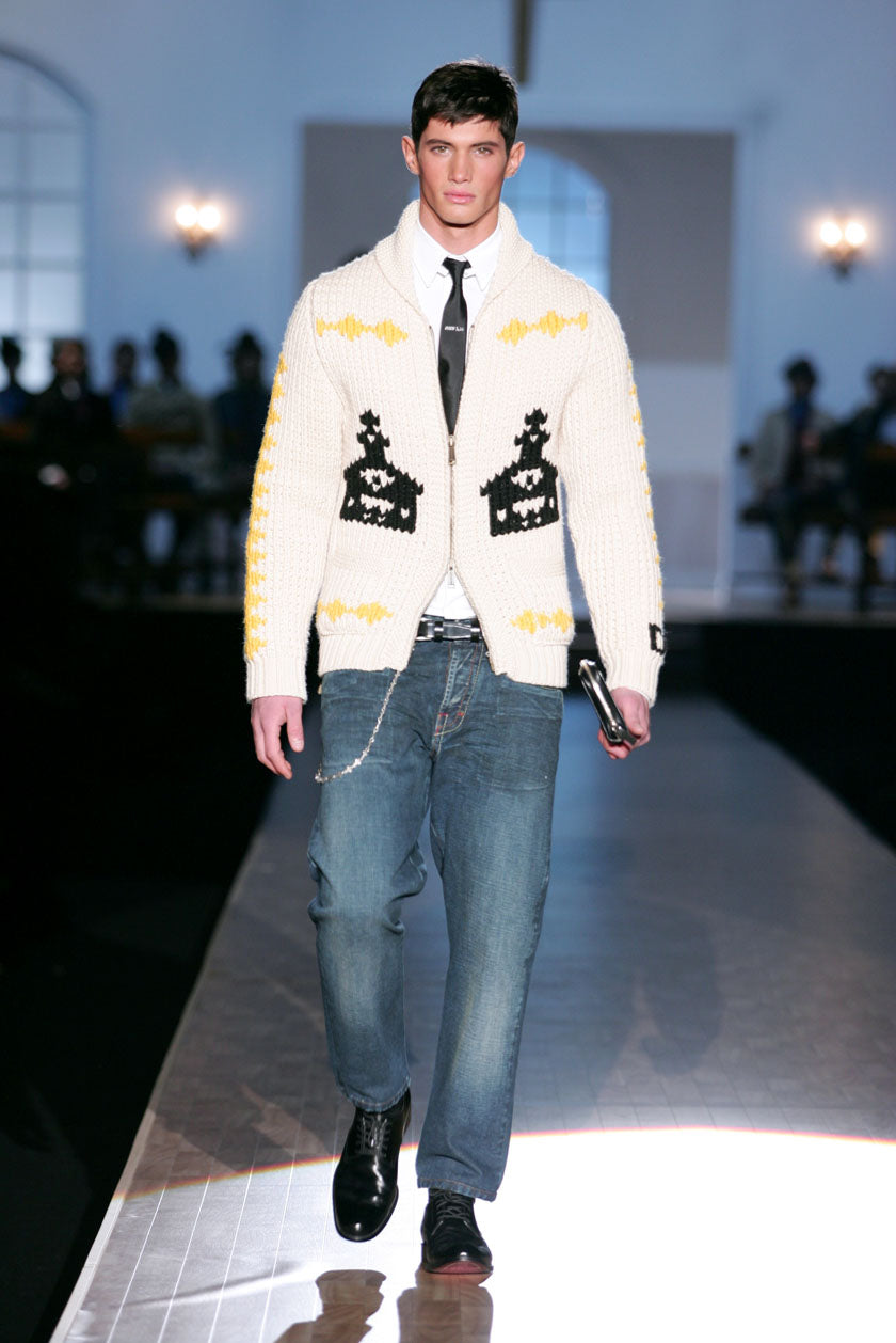 Dsquared2 A/W 2005 “Jesus Loves Even Me” Cowichan Sweater
