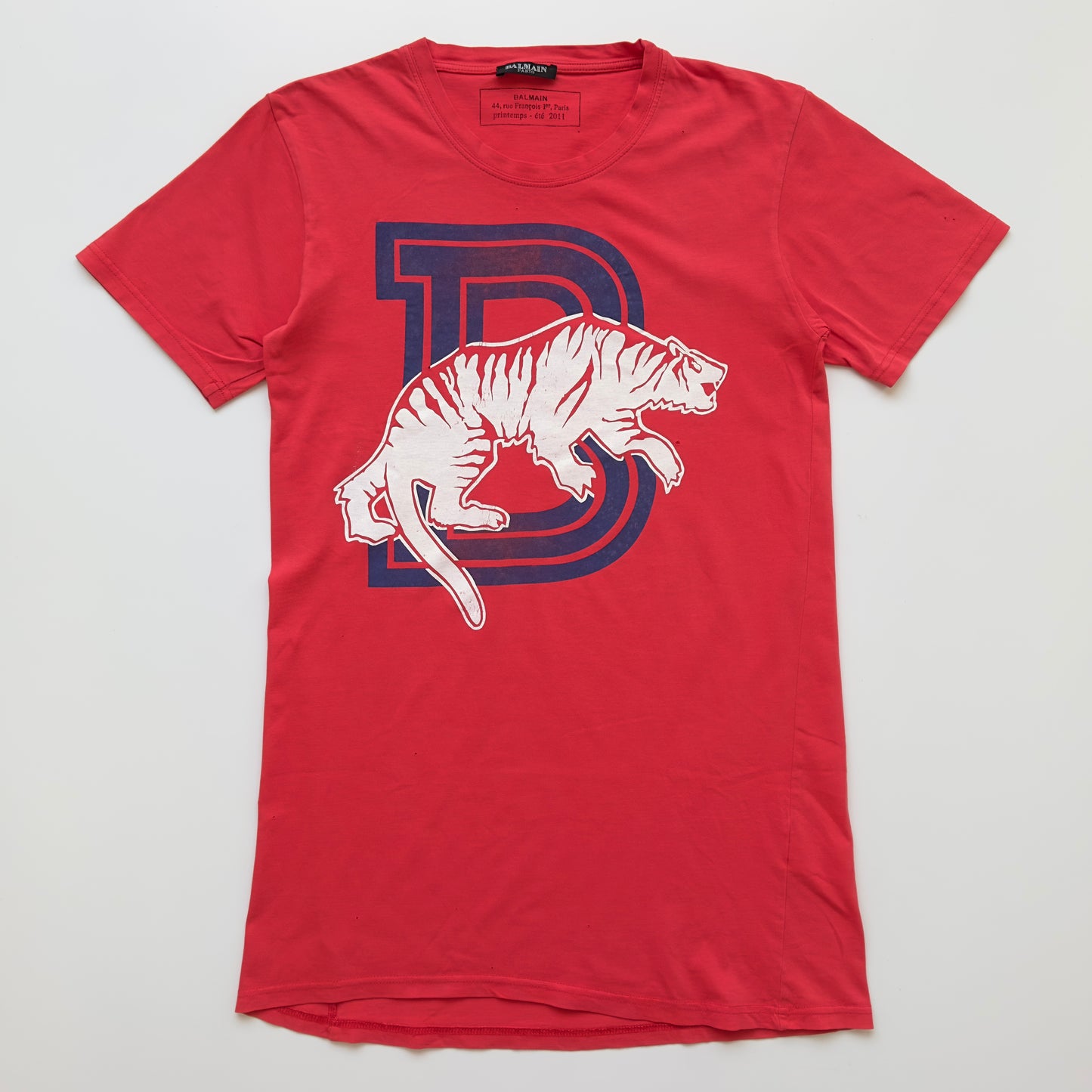 Balmain S/S 2011 Decarnin Tiger Graphic T-Shirt