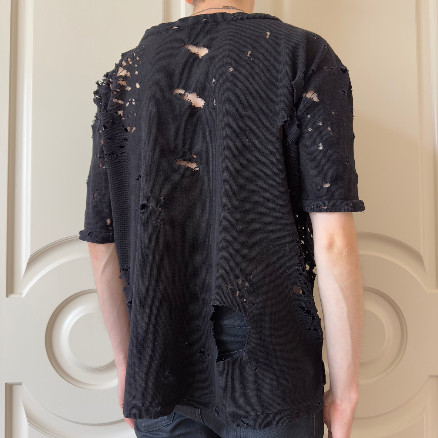 Balmain S/S 2010 Decarnin Destroyed Thermal T-Shirt