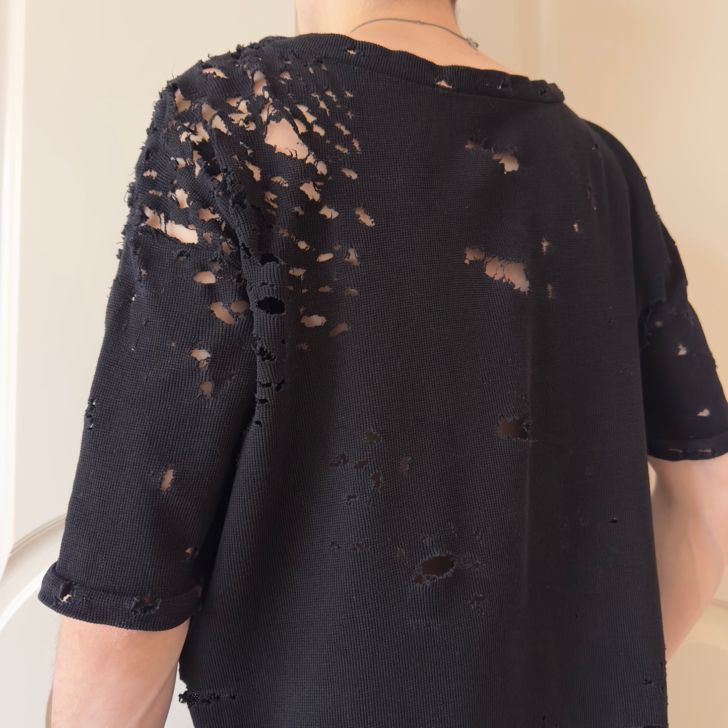 Balmain S/S 2010 Decarnin Destroyed Thermal T-Shirt