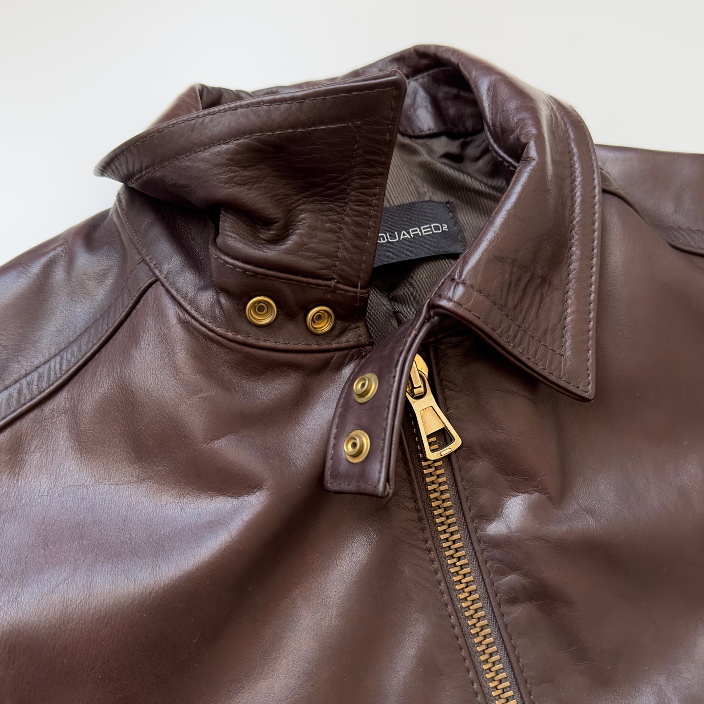 Dsquared2 F/W 2002 Multi-Zip Biker Leather Jacket