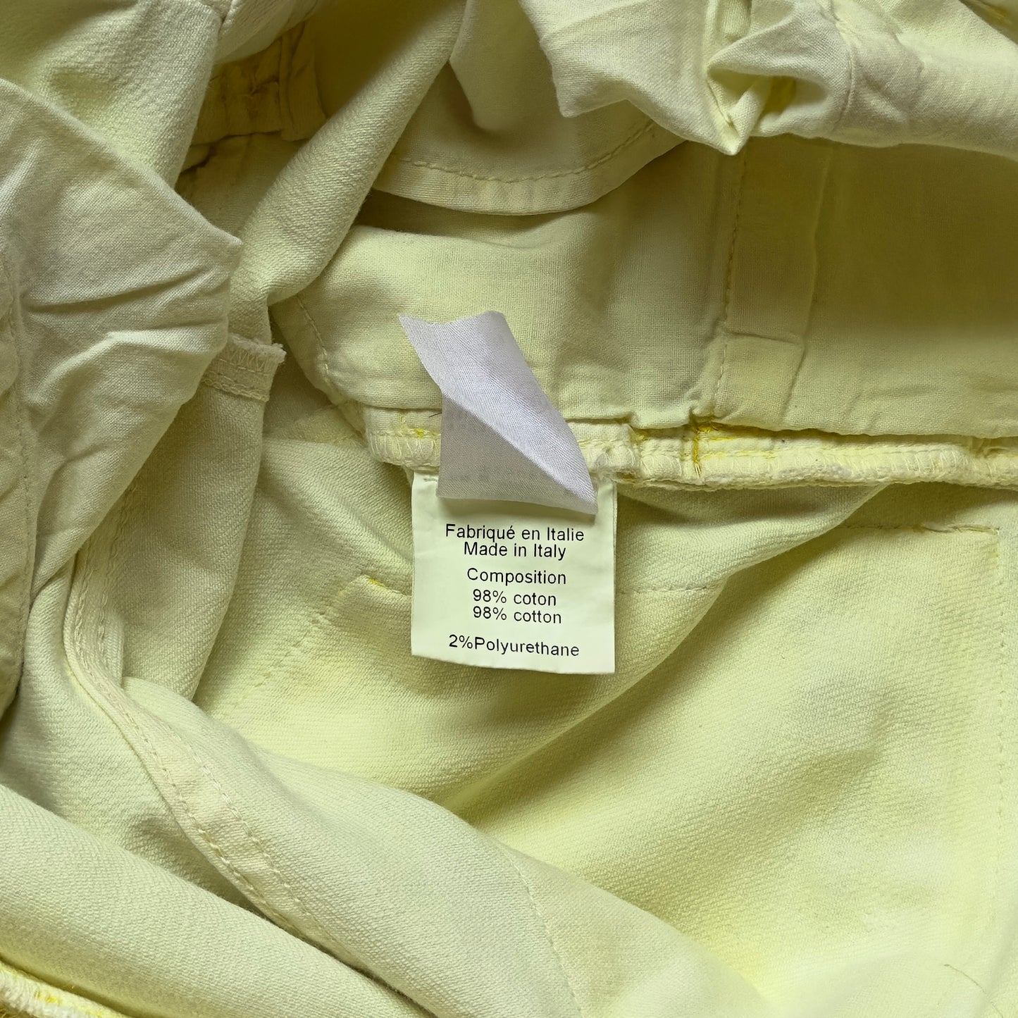 Balmain S/S 2010 Decarnin Yellow Biker Jeans
