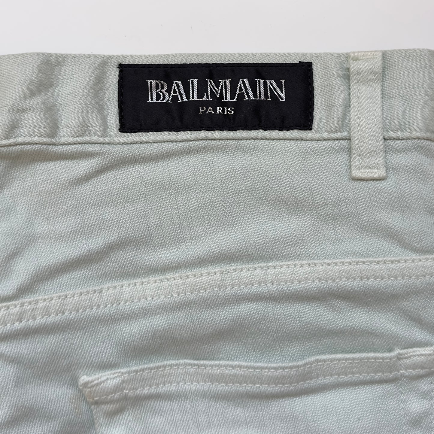 Balmain S/S 2012 Mint Skinny Jeans