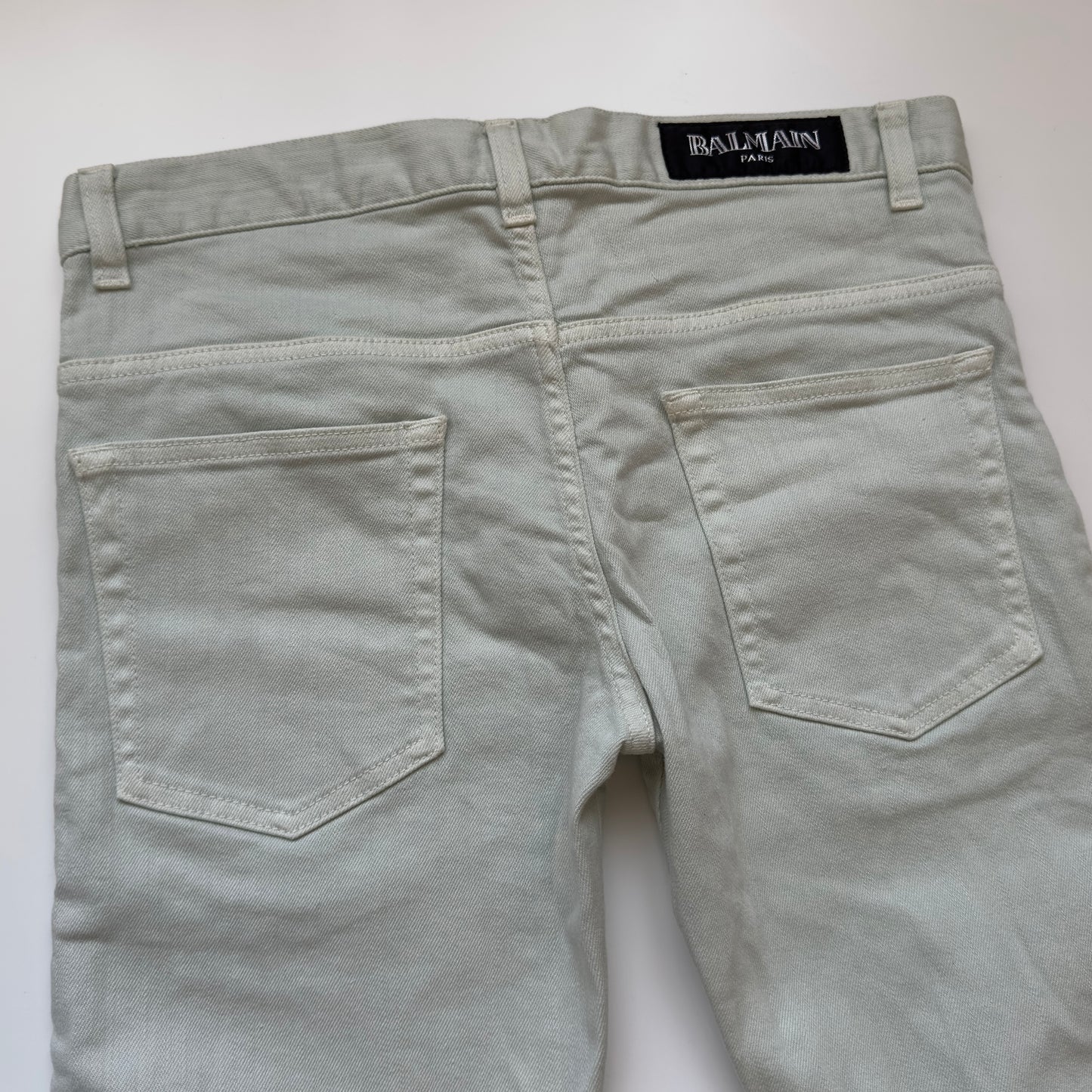 Balmain S/S 2012 Mint Skinny Jeans