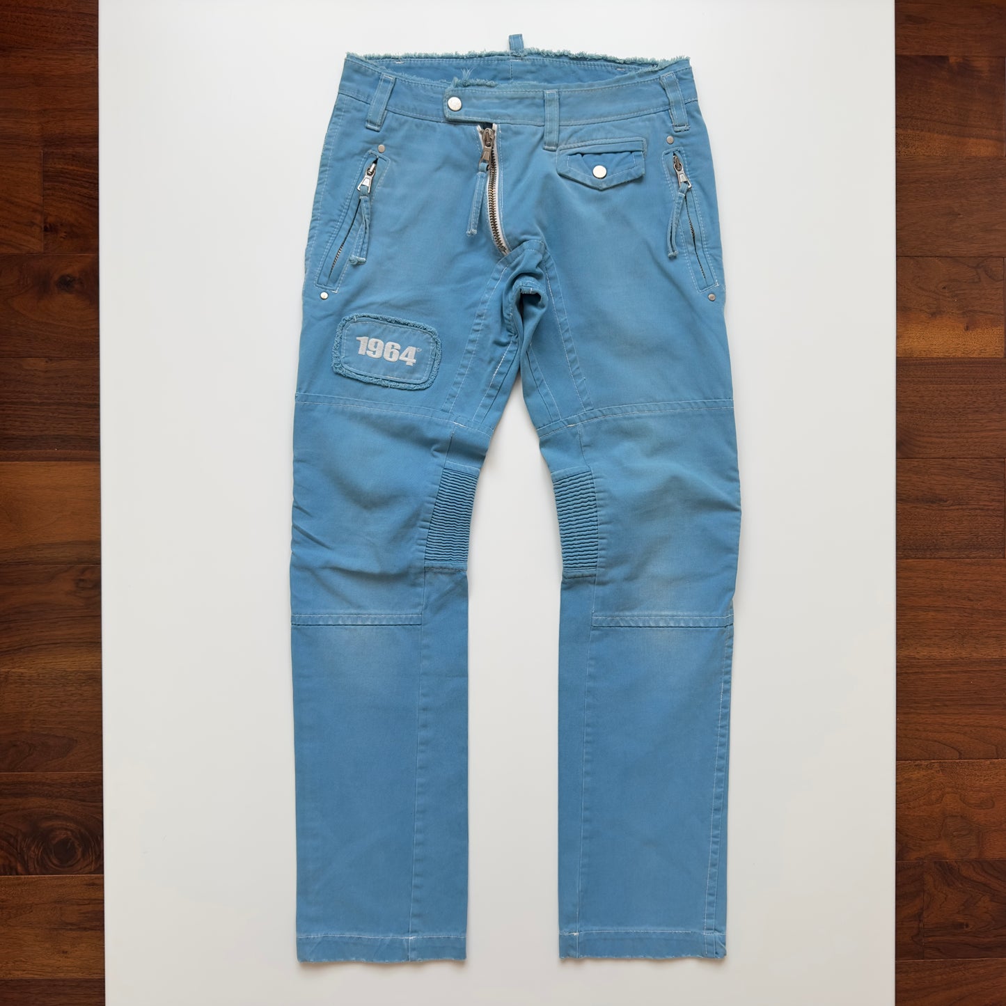 Dsquared2 S/S 2004 '1964' D-Ring Cotton Biker Pants