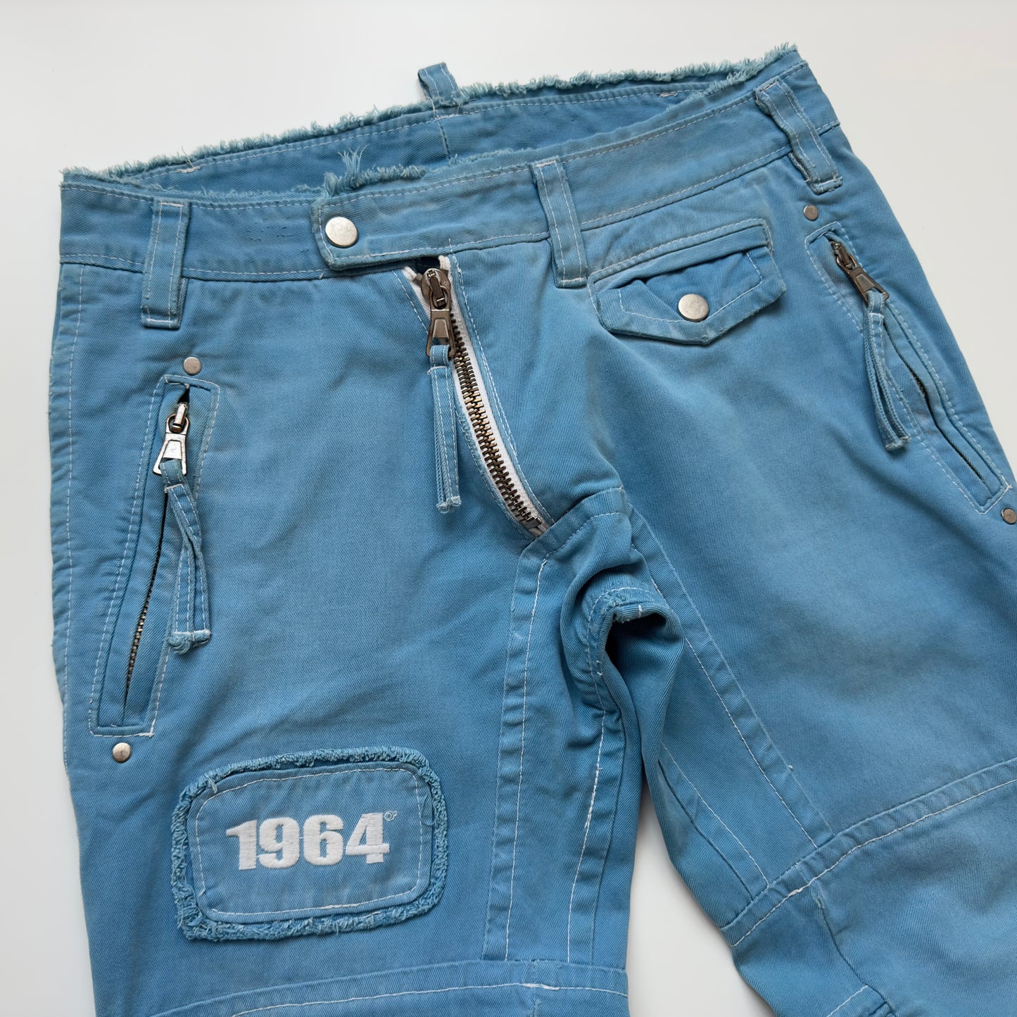 Dsquared2 S/S 2004 '1964' D-Ring Cotton Biker Pants