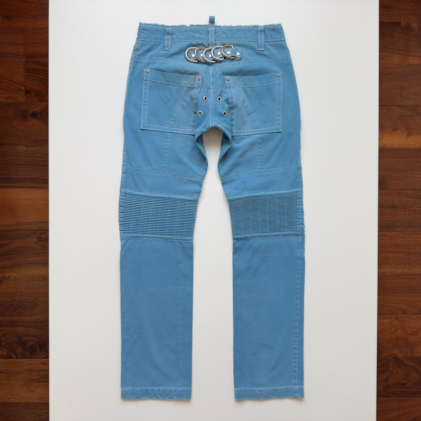 Dsquared2 S/S 2004 '1964' D-Ring Cotton Biker Pants
