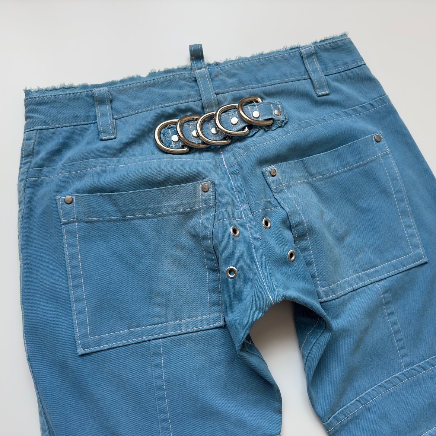 Dsquared2 S/S 2004 '1964' D-Ring Cotton Biker Pants