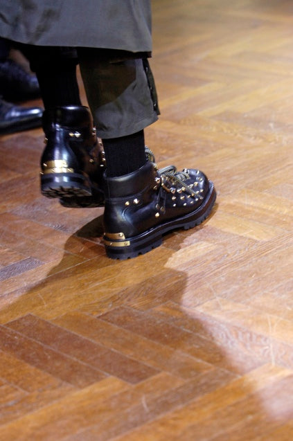 Prada Studded Steel Toe Leather Boots