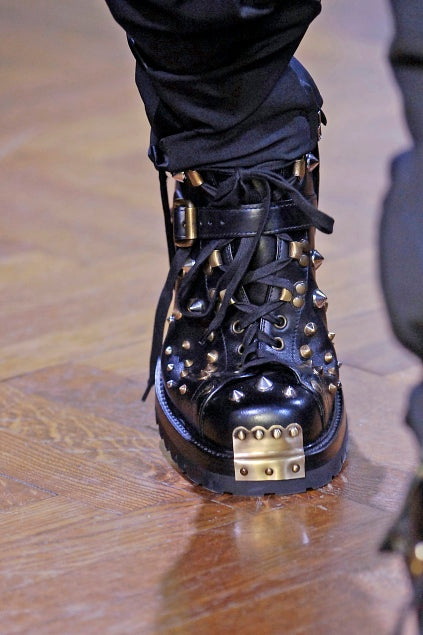 Prada Studded Steel Toe Leather Boots