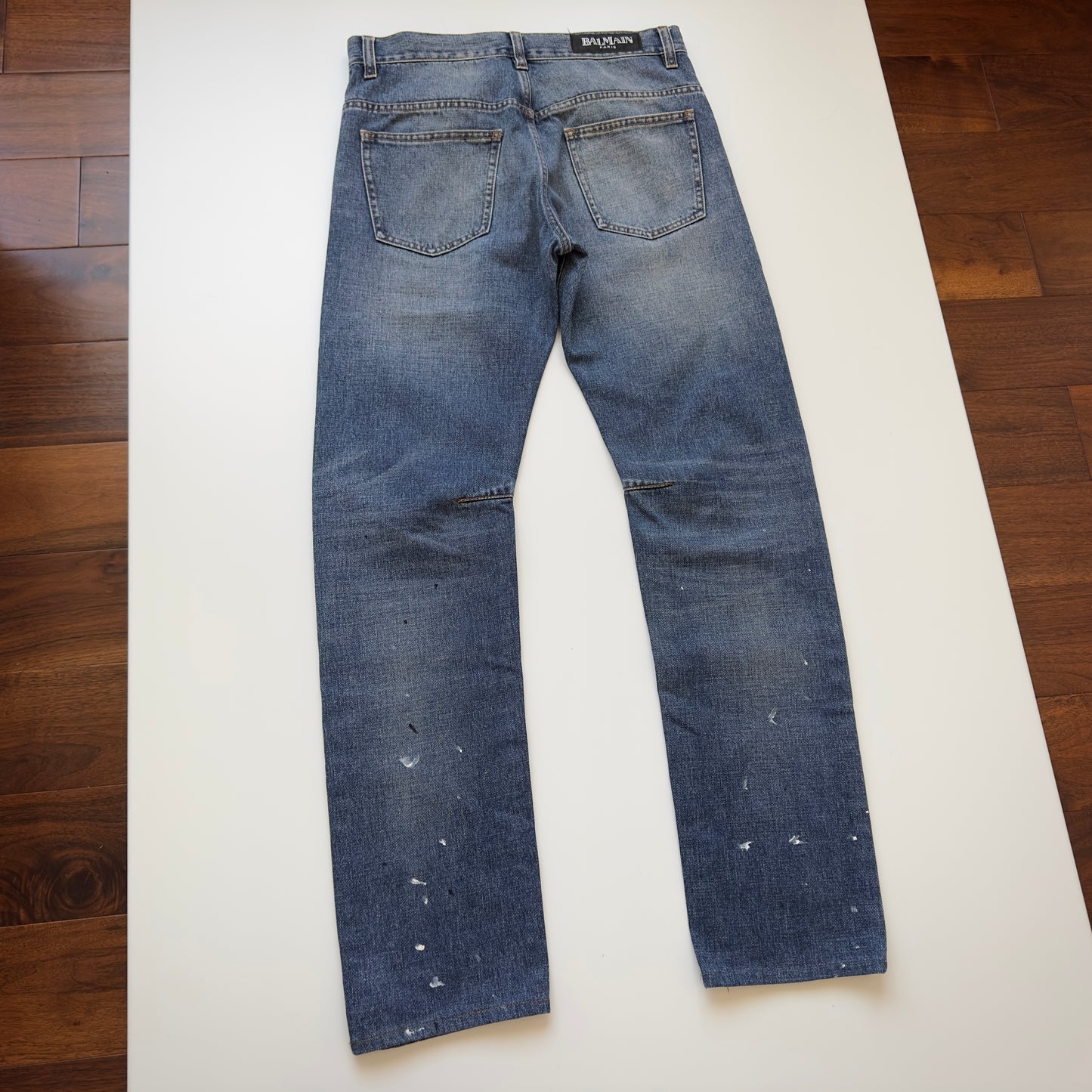Balmain A/W 2010 Decarnin Distressed Paint-Splatter Jeans