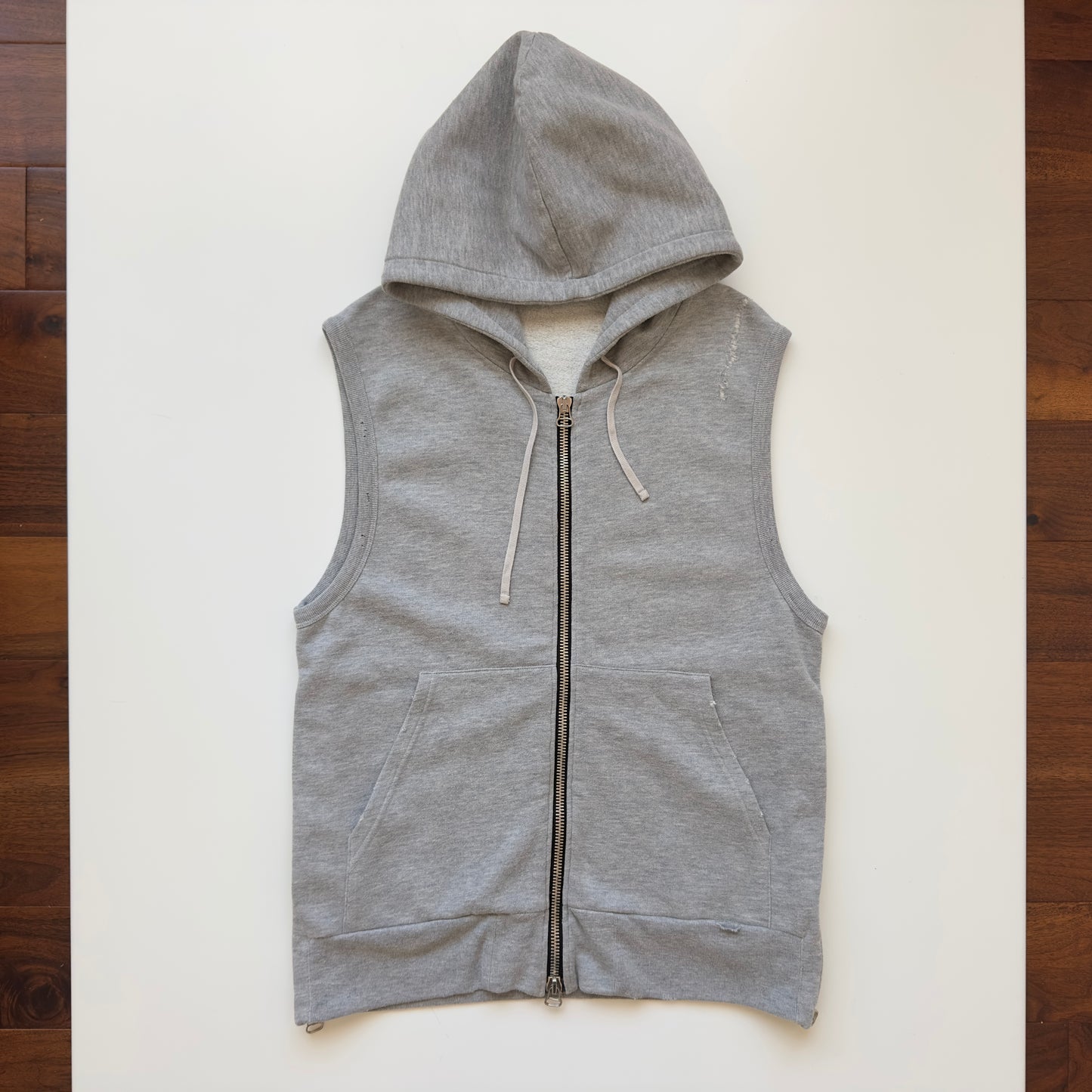 Balmain S/S 2010 Decarnin Distressed Sleeveless Hoodie