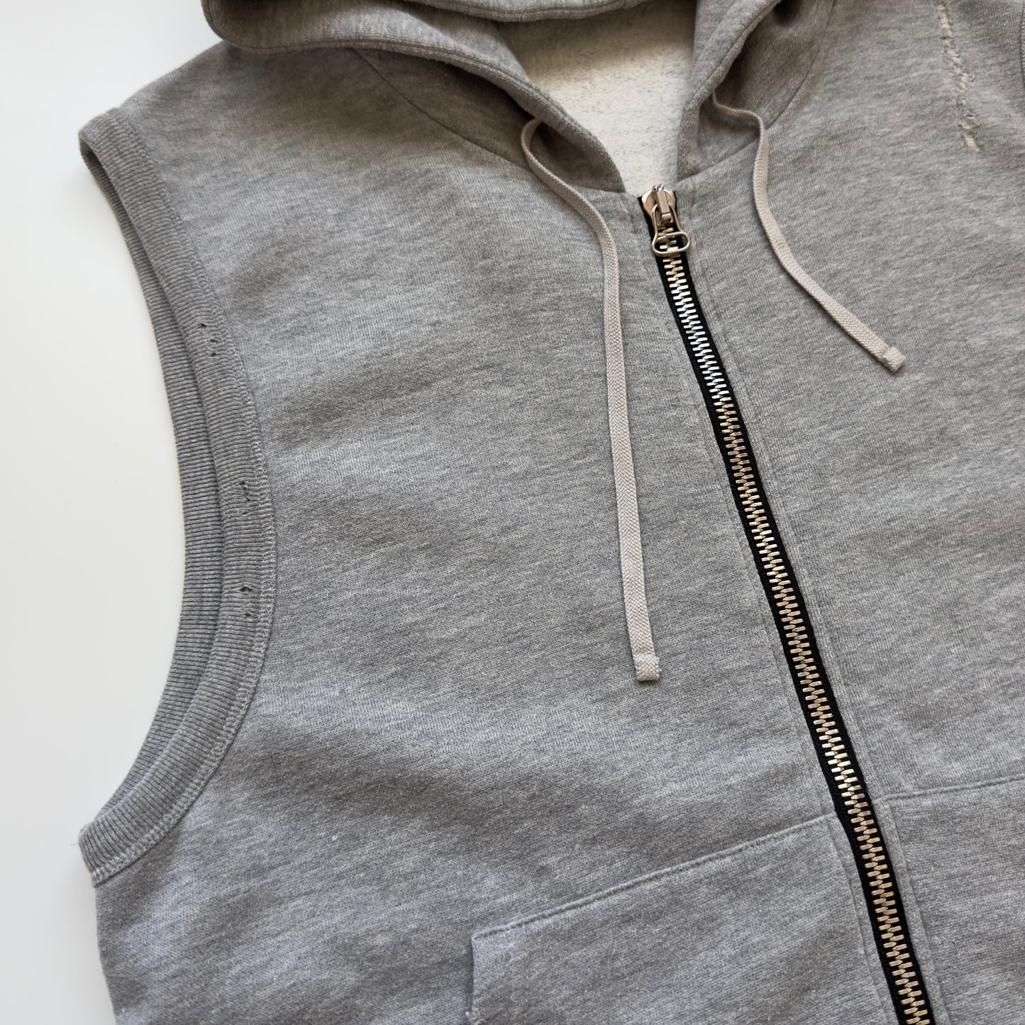 Balmain S/S 2010 Decarnin Distressed Sleeveless Hoodie