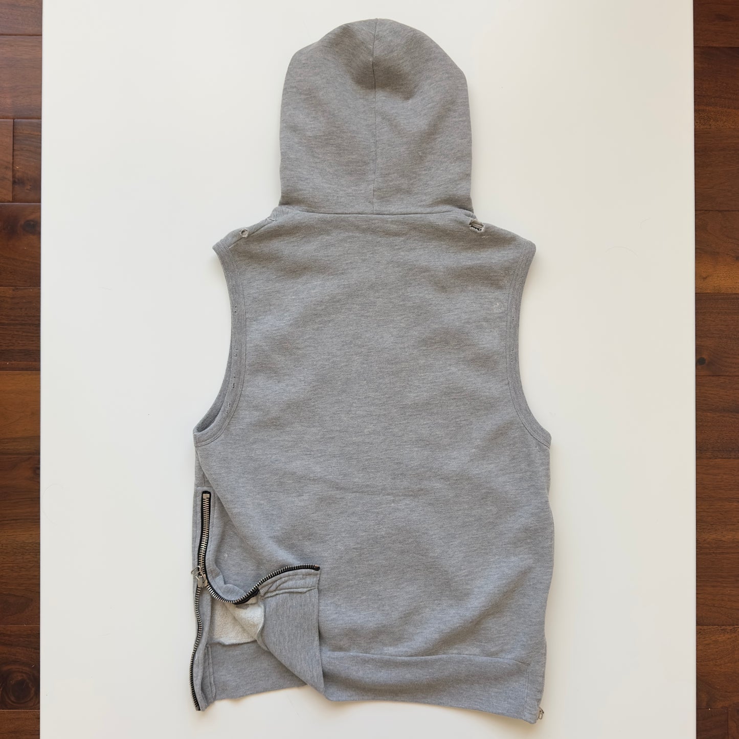 Balmain S/S 2010 Decarnin Distressed Sleeveless Hoodie