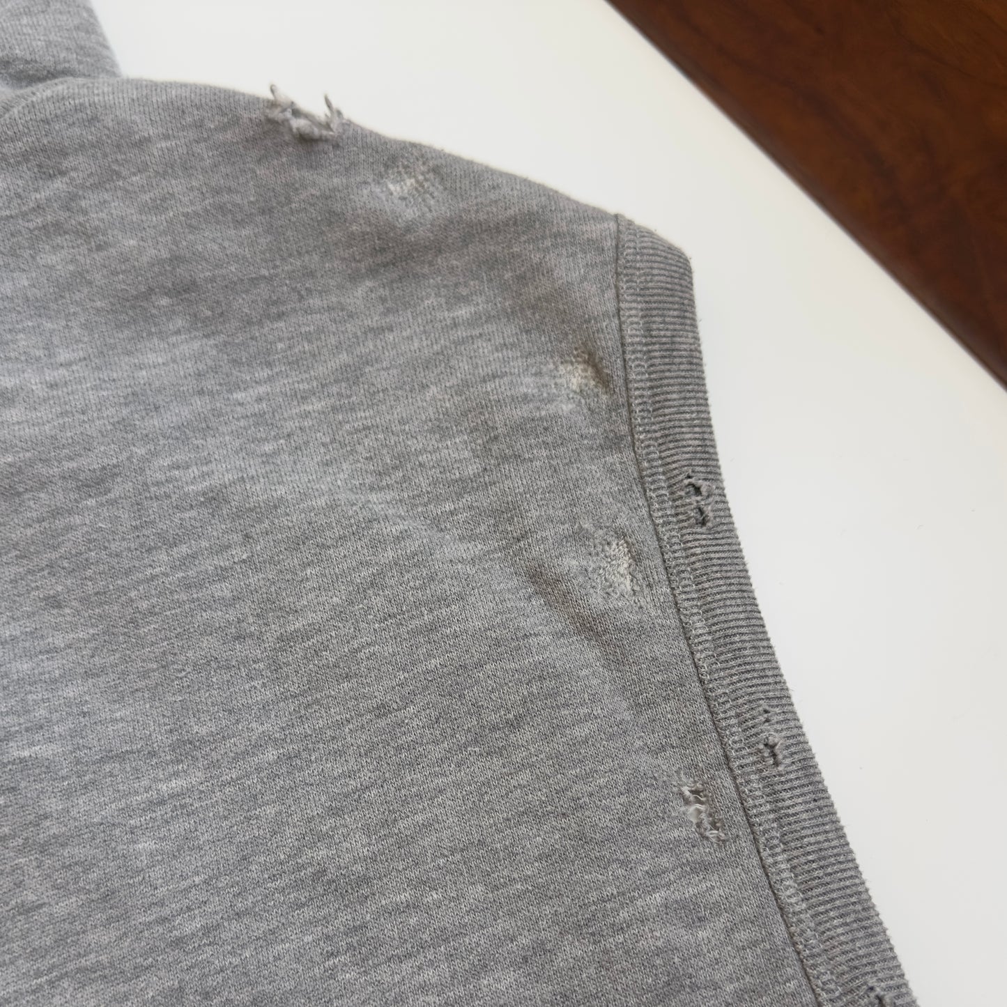 Balmain A/W 2010 Decarnin Distressed Sleeveless Hoodie