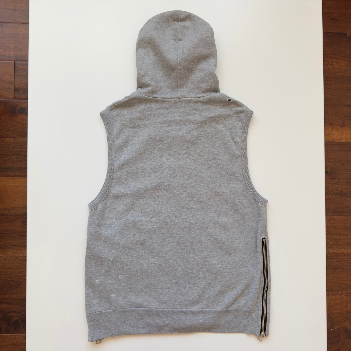 Balmain A/W 2010 Decarnin Distressed Sleeveless Hoodie