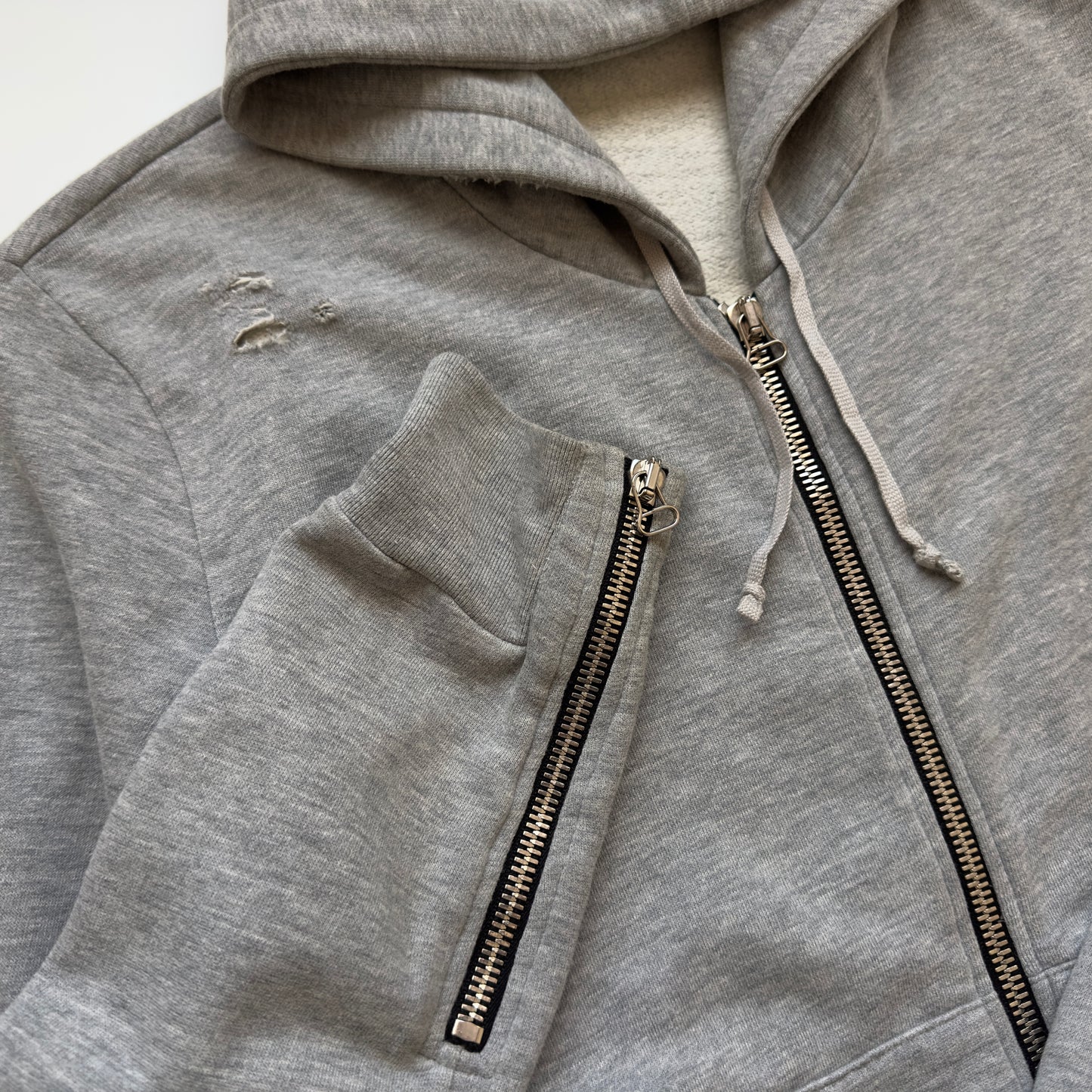 Balmain 2010 Decarnin “Shotgun” Distressed Hoodie