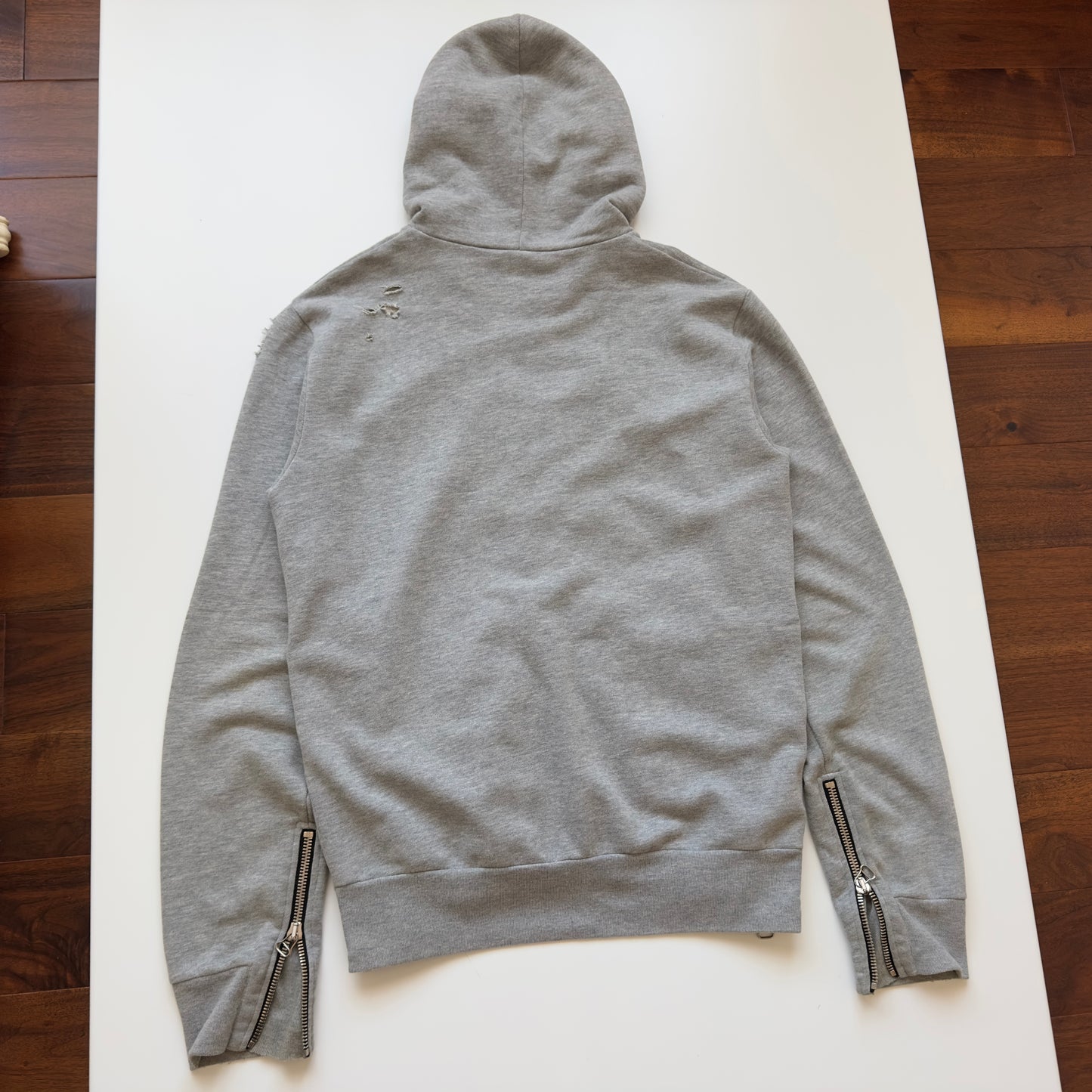 Balmain 2010 Decarnin “Shotgun” Distressed Hoodie