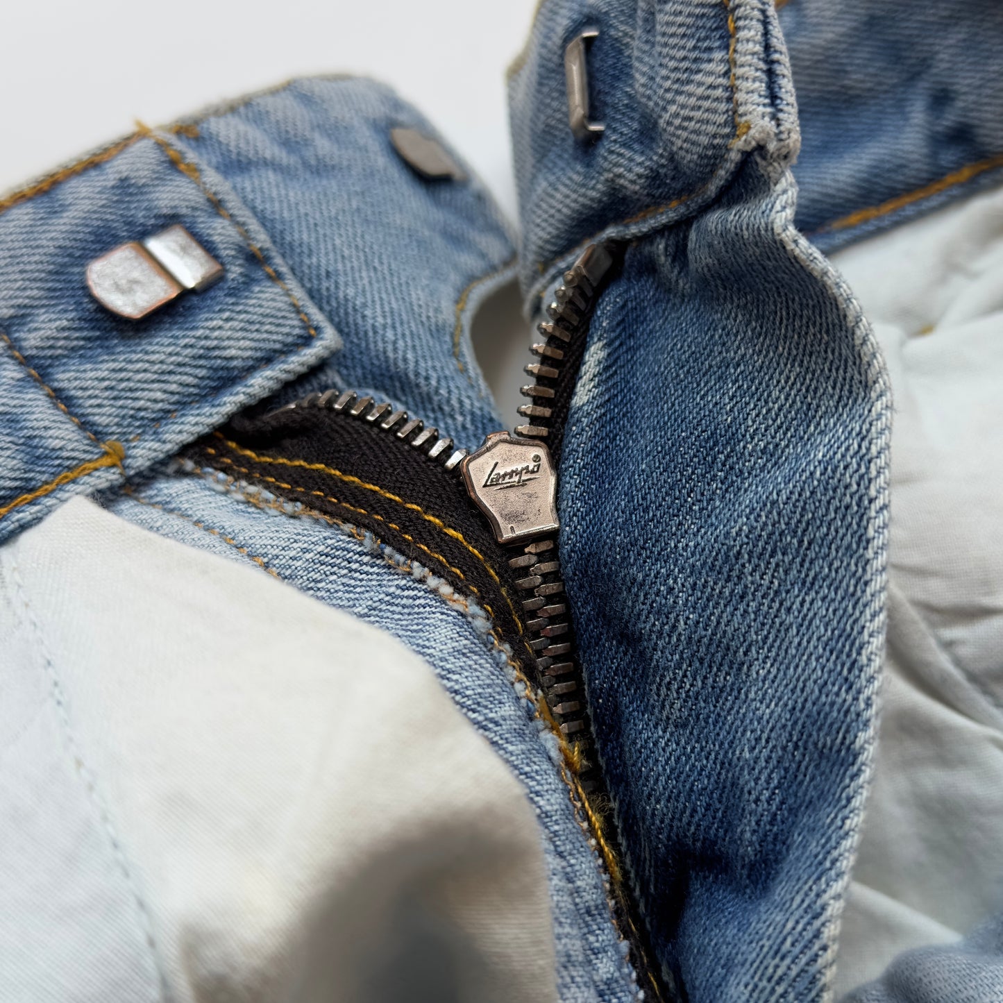 Balmain S/S 2011 Decarnin Light Wash Distressed Biker Jeans