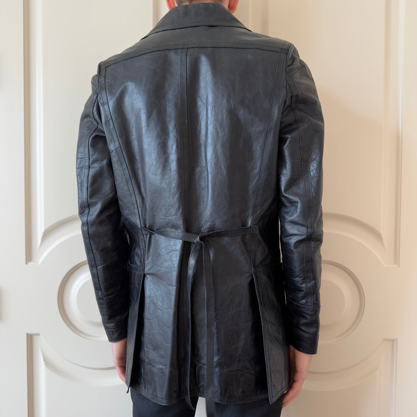 Dsquared2 F/W 1999 Leather Tassel Car Coat