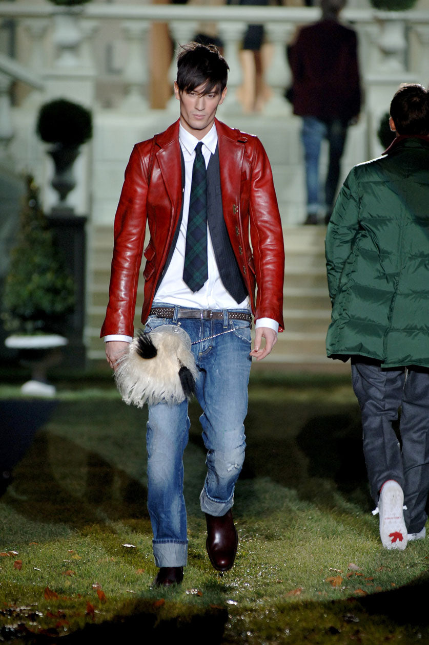 Dsquared2 F/W 2006 “Civil War” Red Leather Jacket