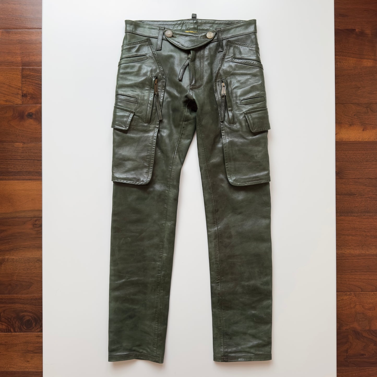 Dsquared2 F/W 2006 Dark Green Leather Pants