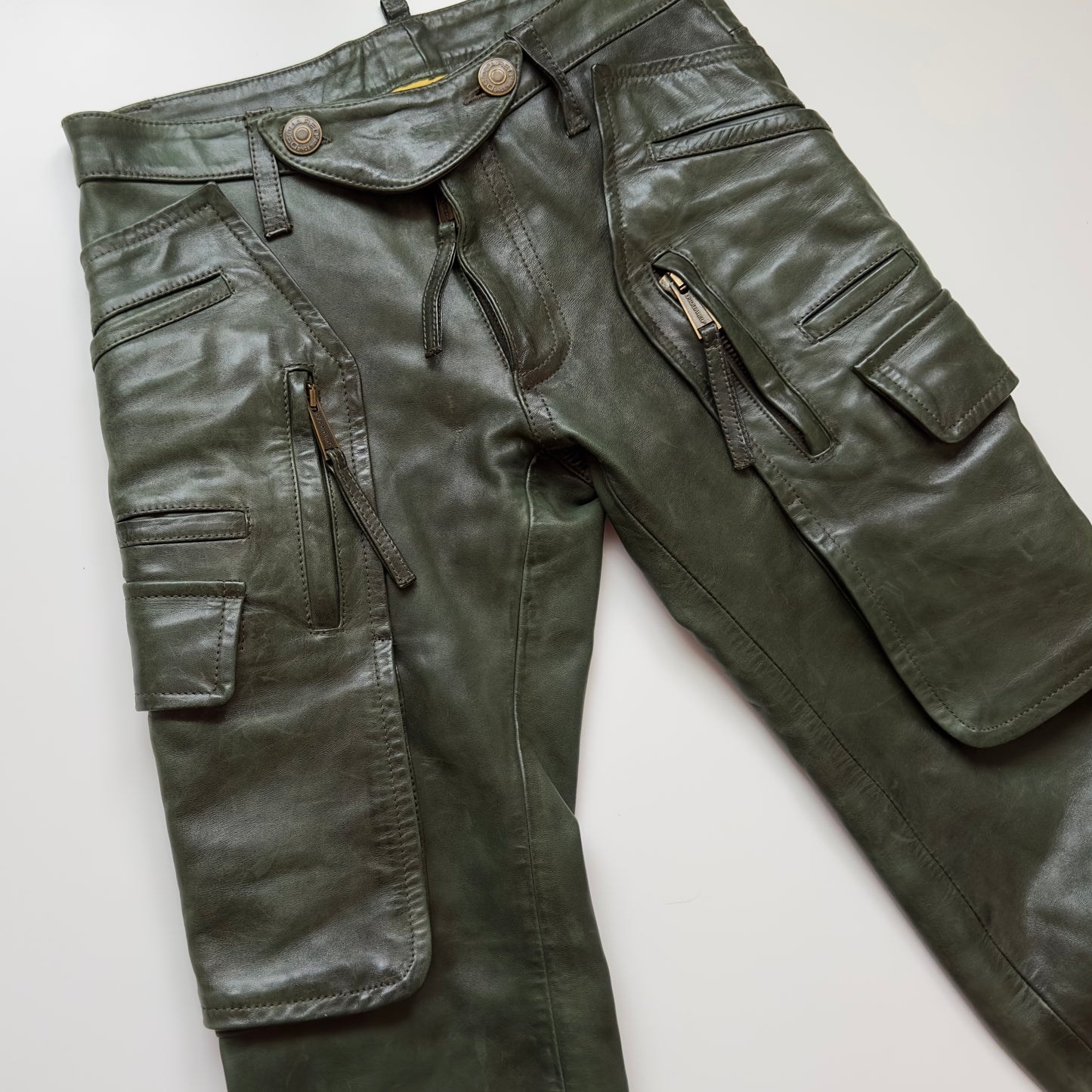 Dsquared2 F/W 2006 Dark Green Leather Pants