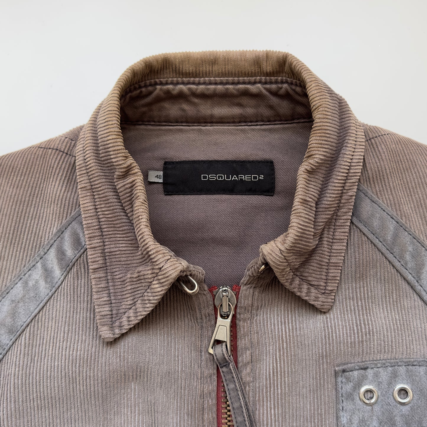 Dsquared2 F/W 2003 Arm Full-Zipper Corduroy Jacket