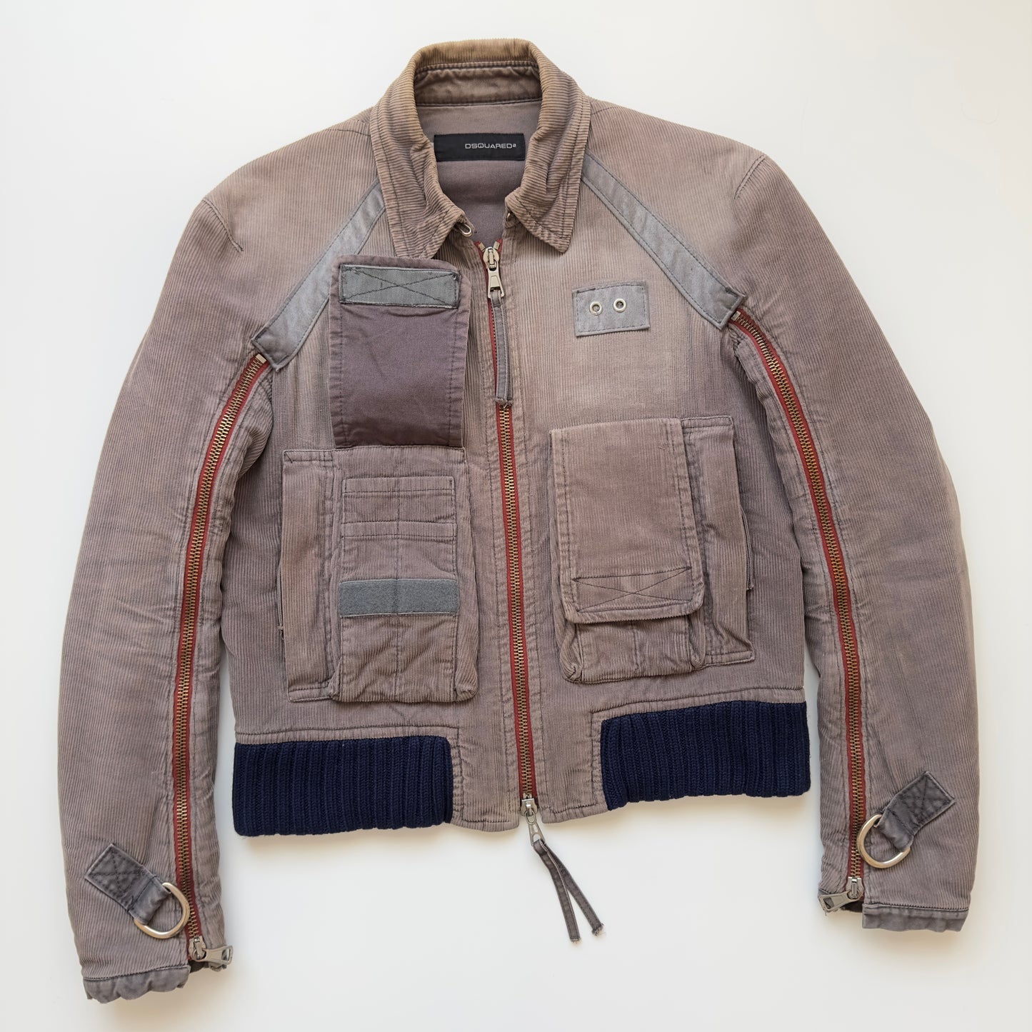Dsquared2 F/W 2003 Arm Full-Zipper Corduroy Jacket