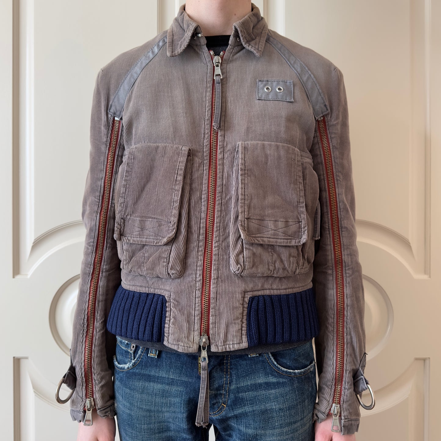 Dsquared2 F/W 2003 Arm Full-Zipper Corduroy Jacket