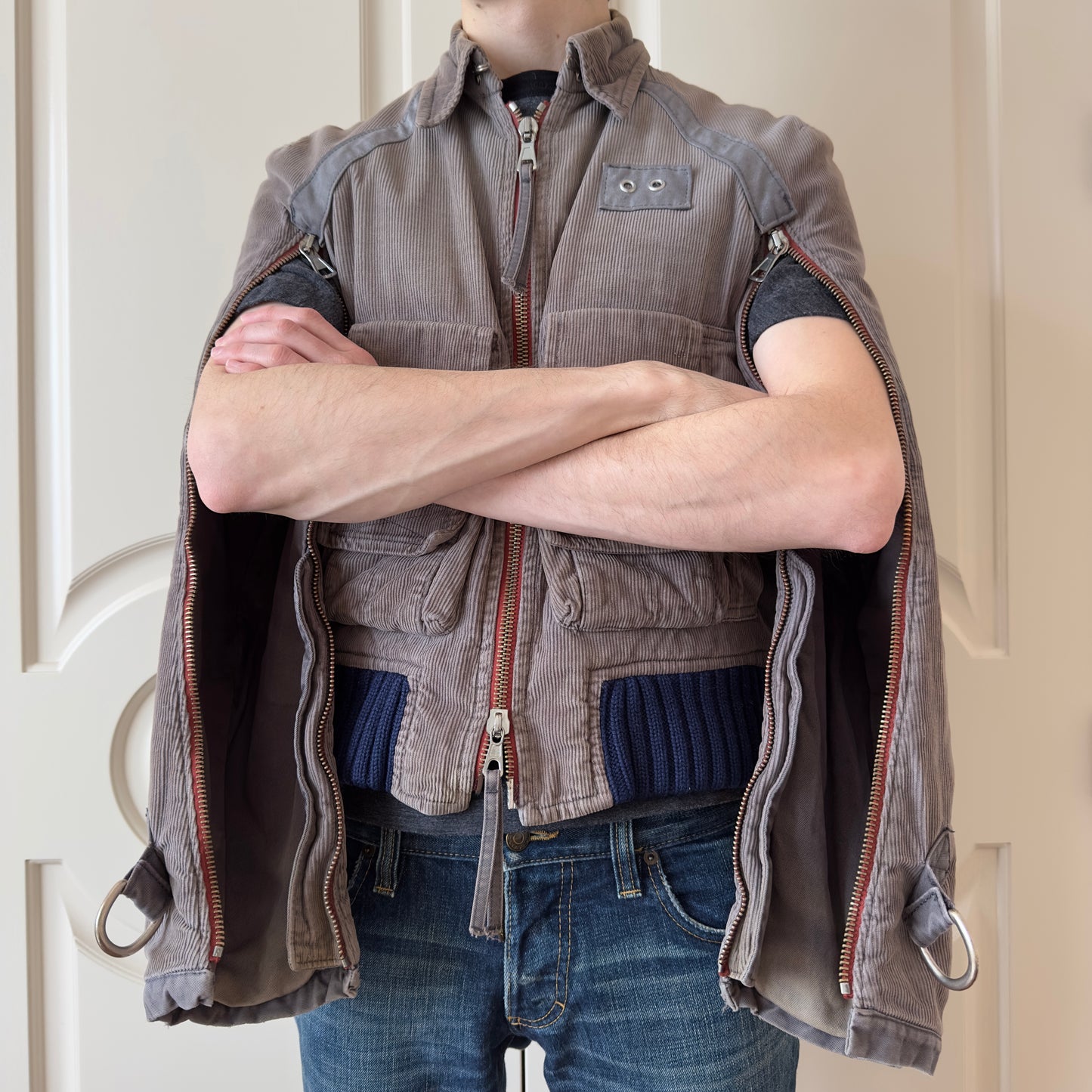Dsquared2 F/W 2003 Arm Full-Zipper Corduroy Jacket